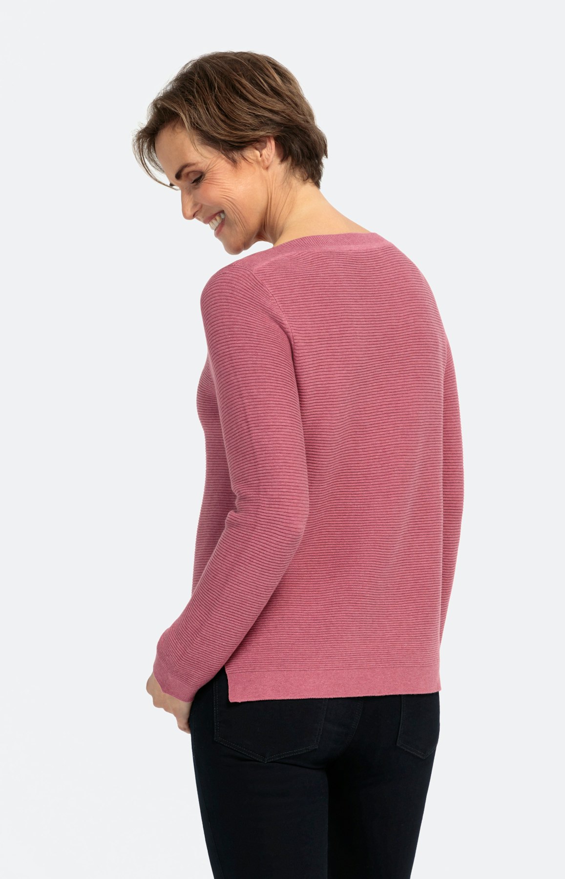 Feinstrickpullover mit Struktur