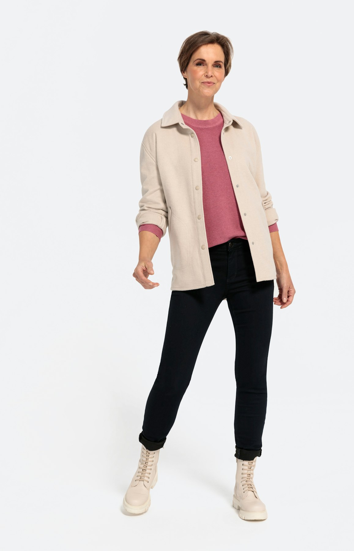 Feinstrickpullover mit Struktur