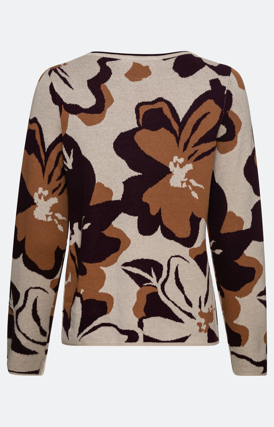 Jacquard-Pullover mit Blumenmuster