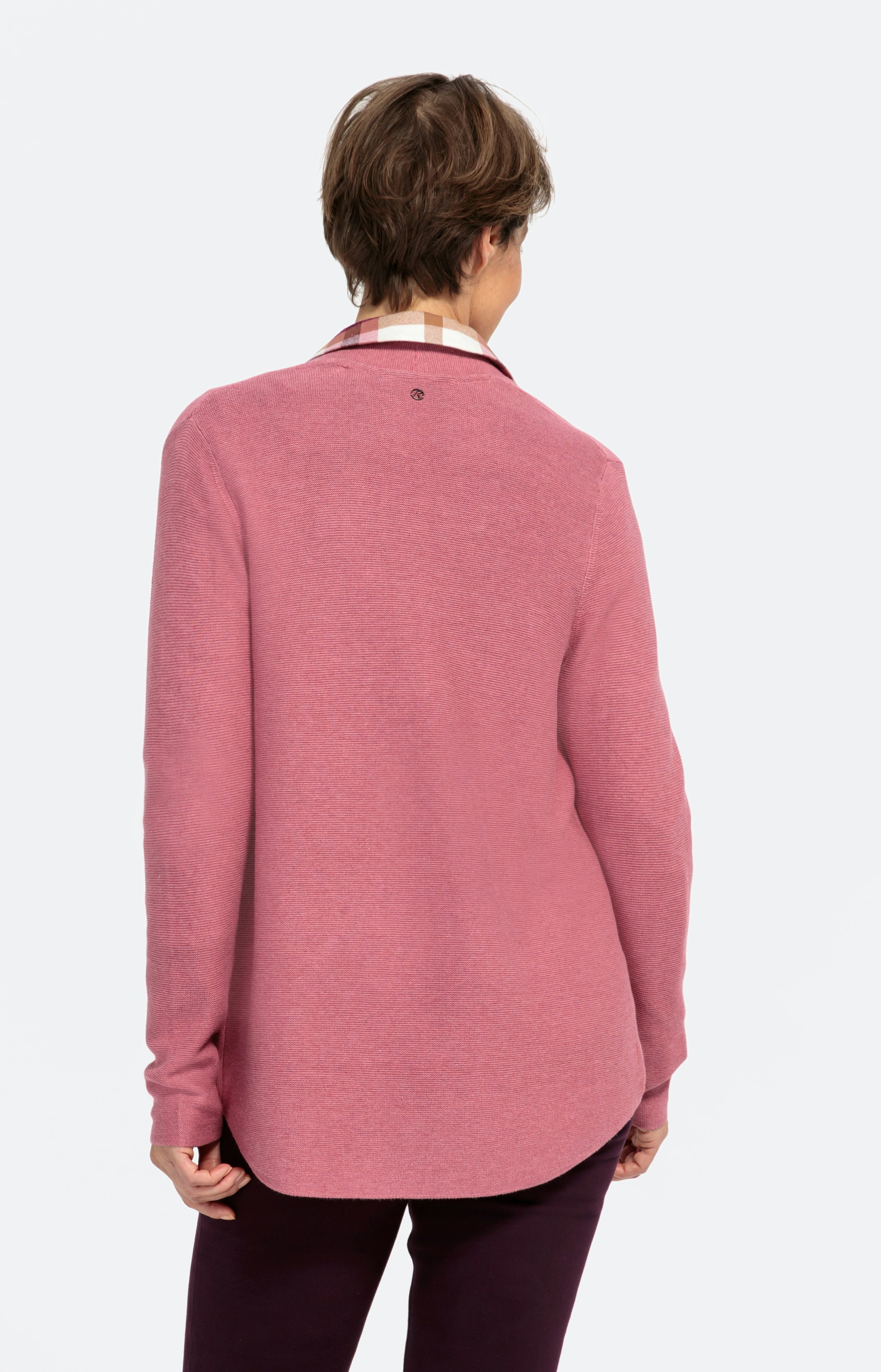 Längerer Strick-Cardigan ohne Verschluss – Bonita