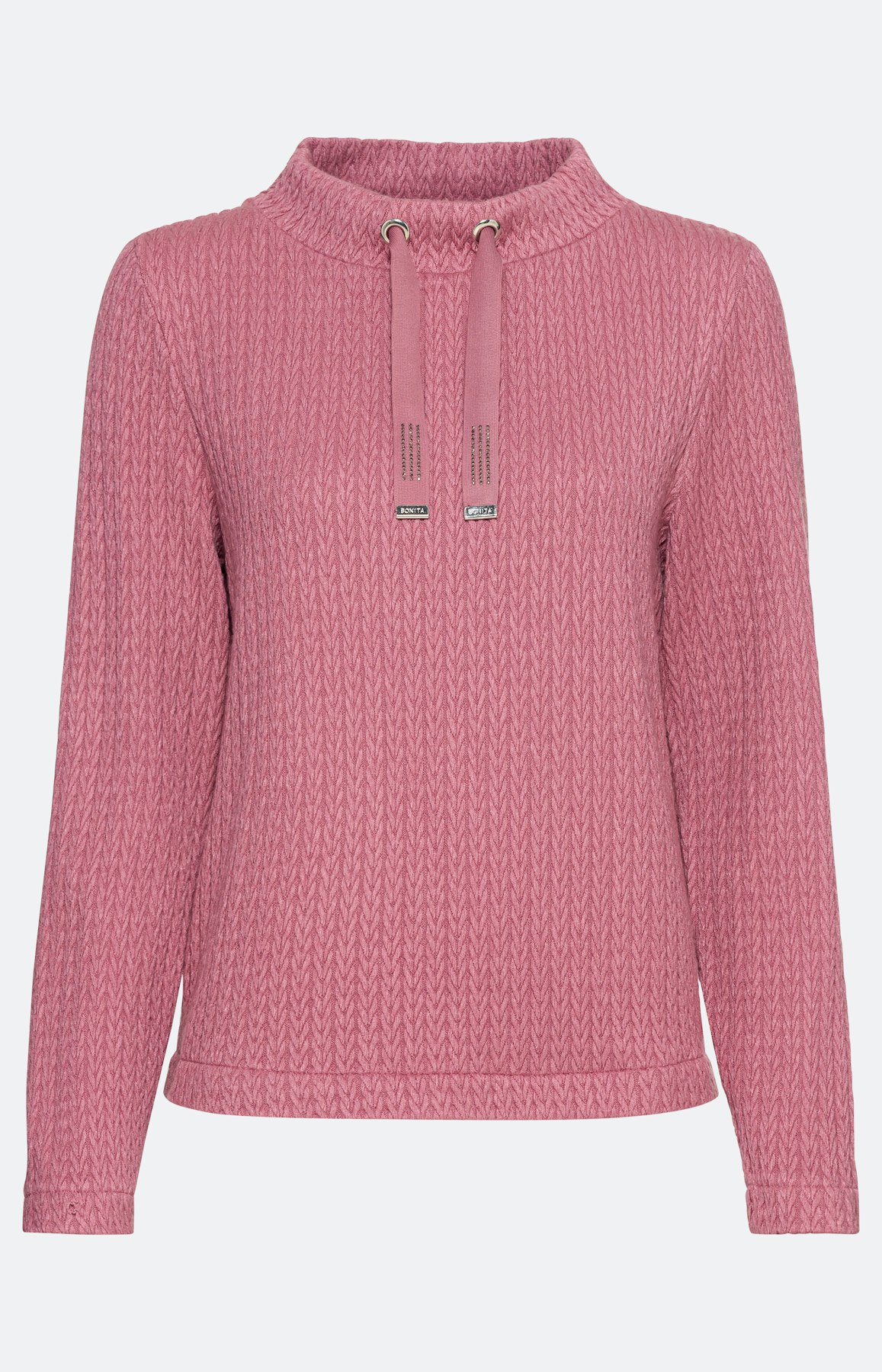 Jacquard-Sweatshirt mit Blusensaum