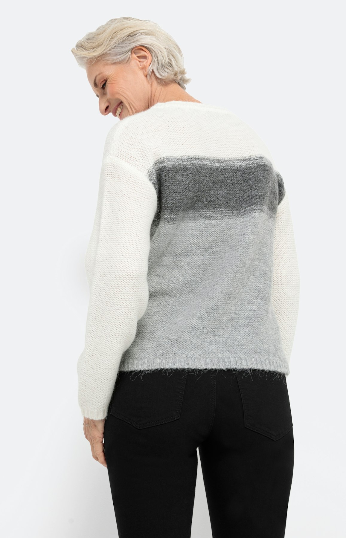 Feinstrickpullover mit Rippbündchen