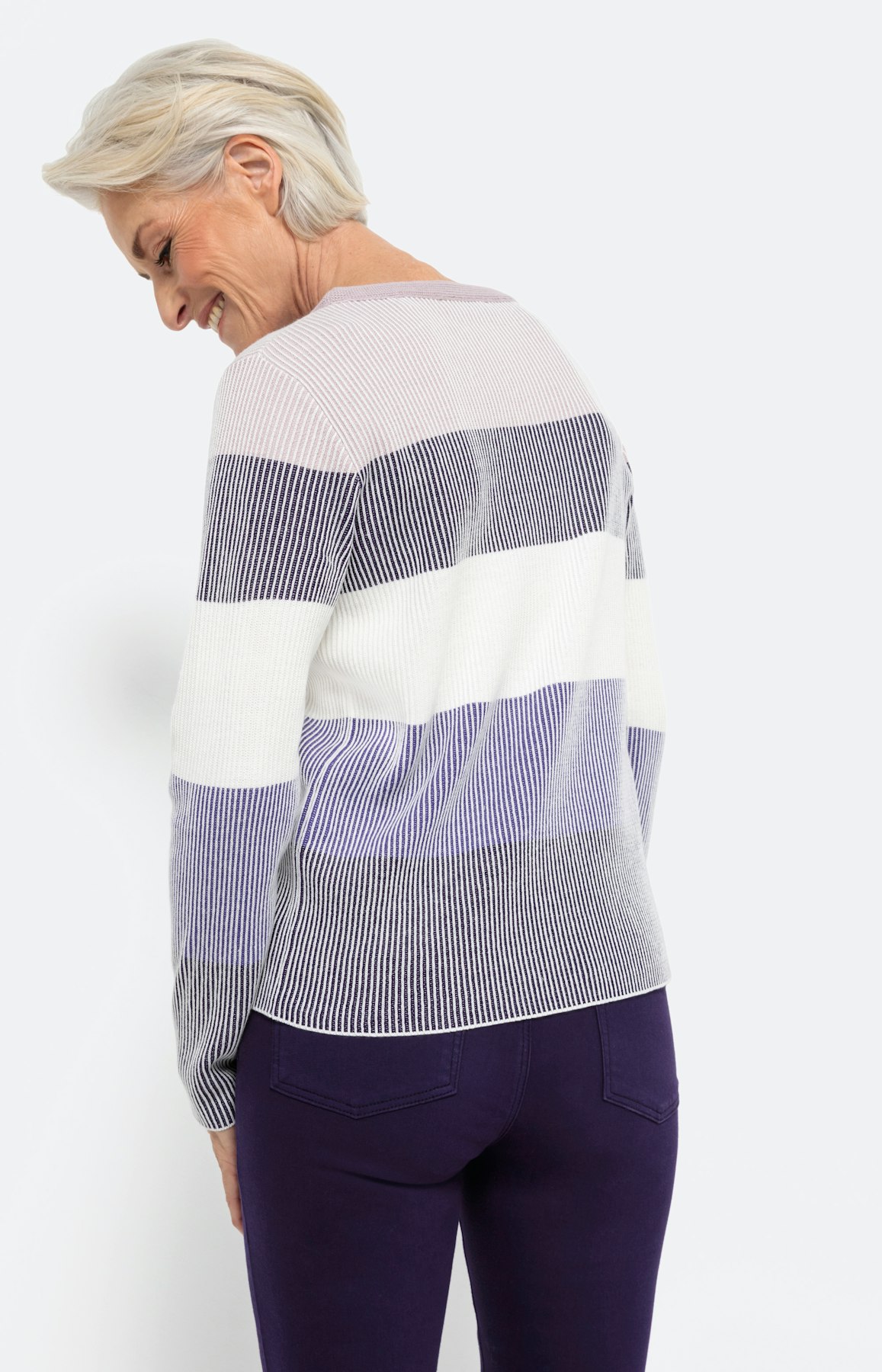 Trui in colourblocking-look