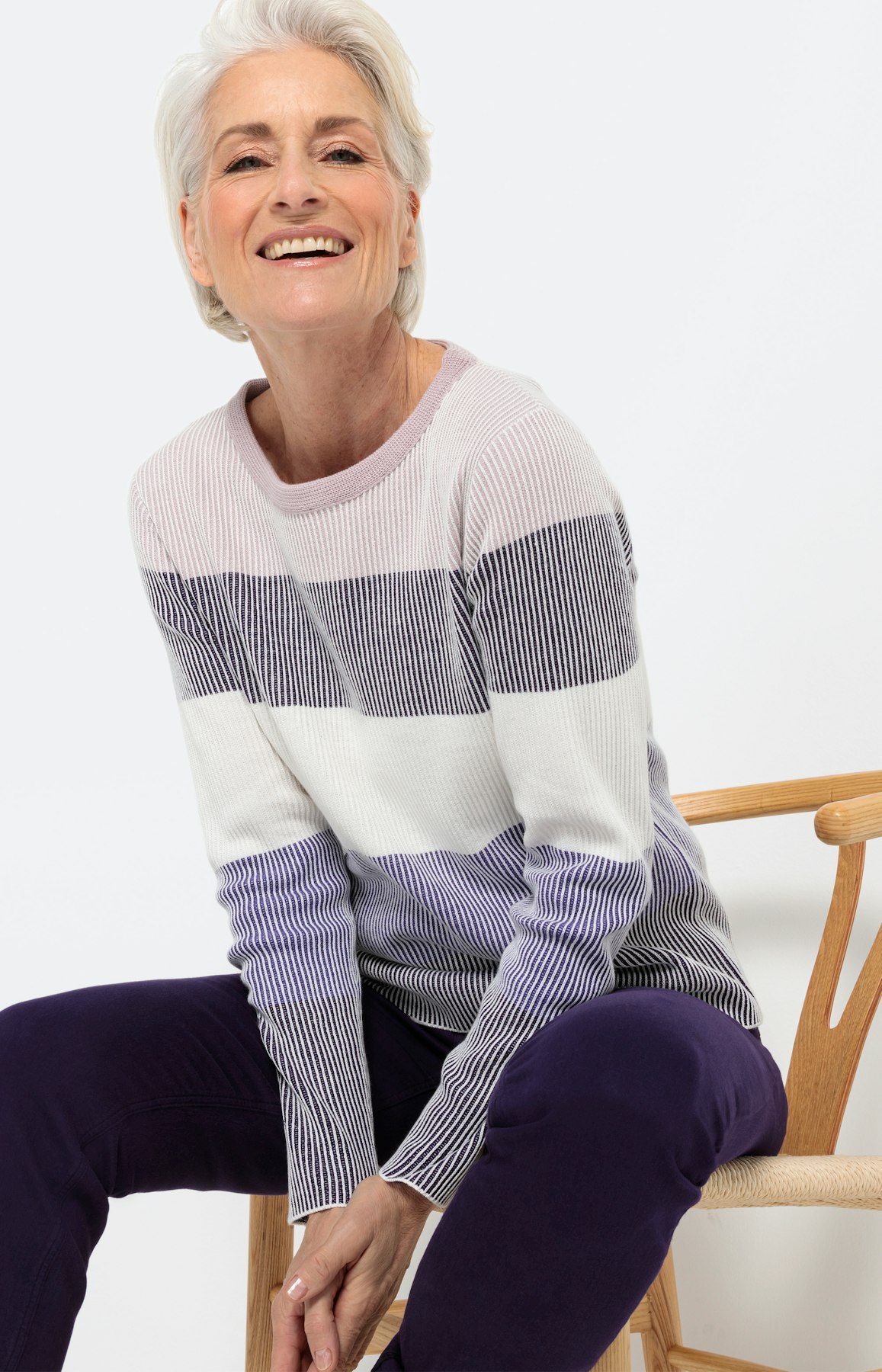 Trui in colourblocking-look