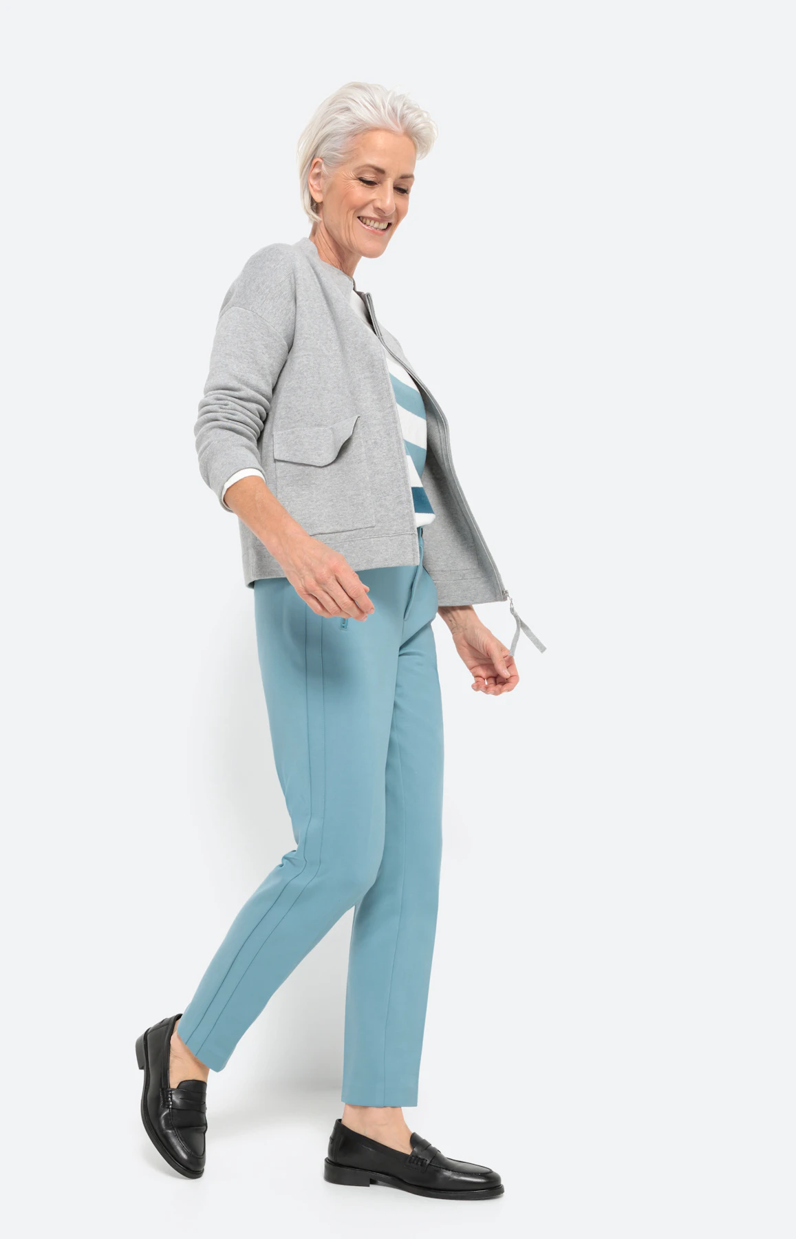 Strickjacke mit Reißverschluss