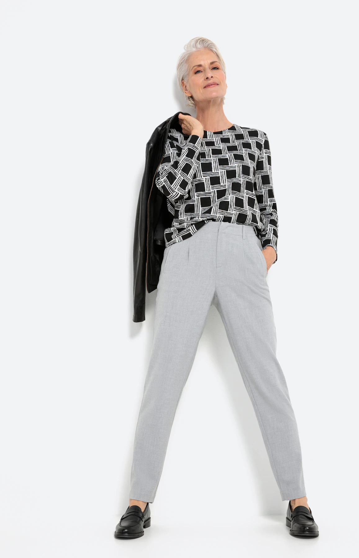 Sweatshirt met wijde ronde hals