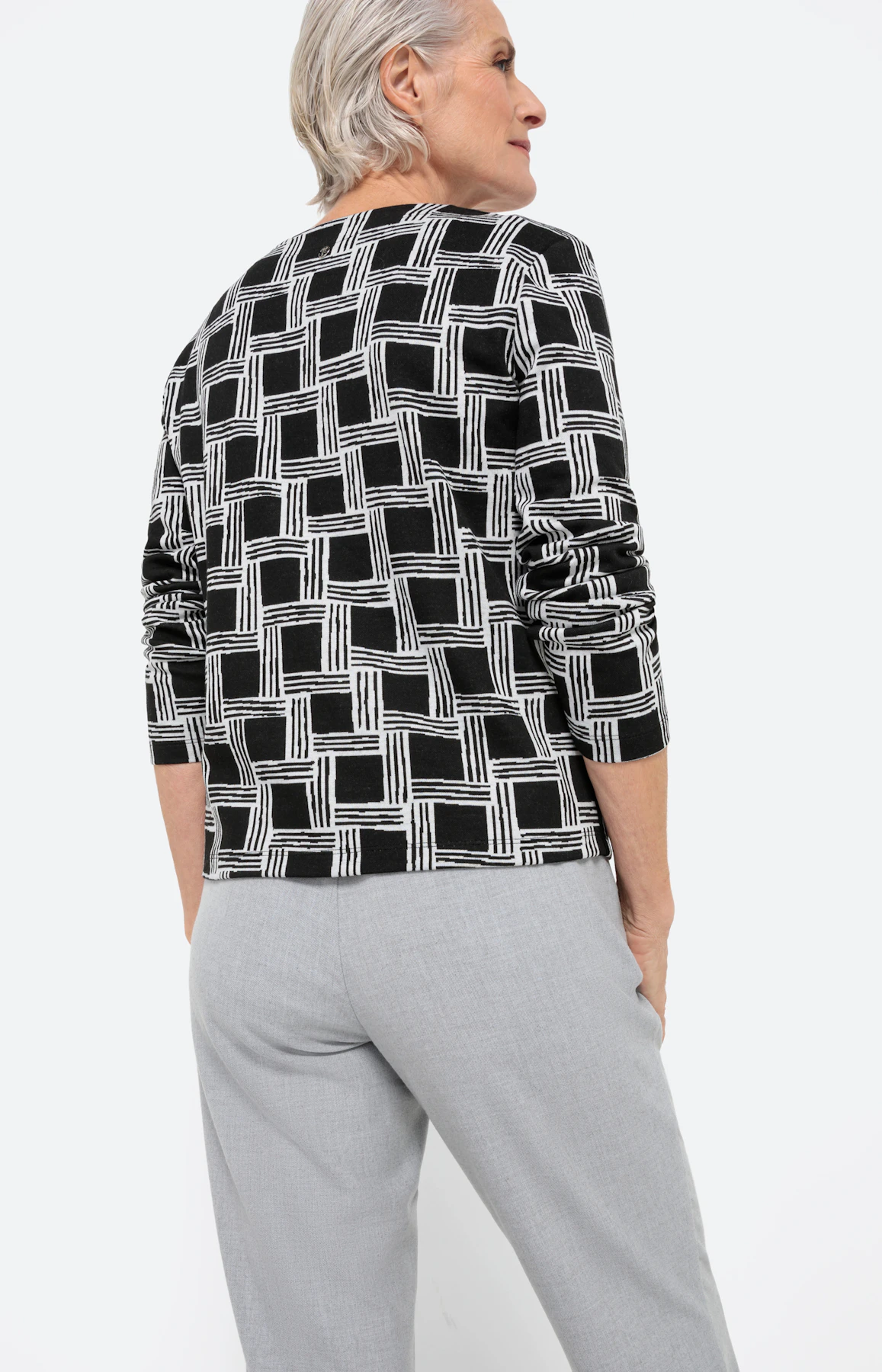 Sweatshirt met wijde ronde hals