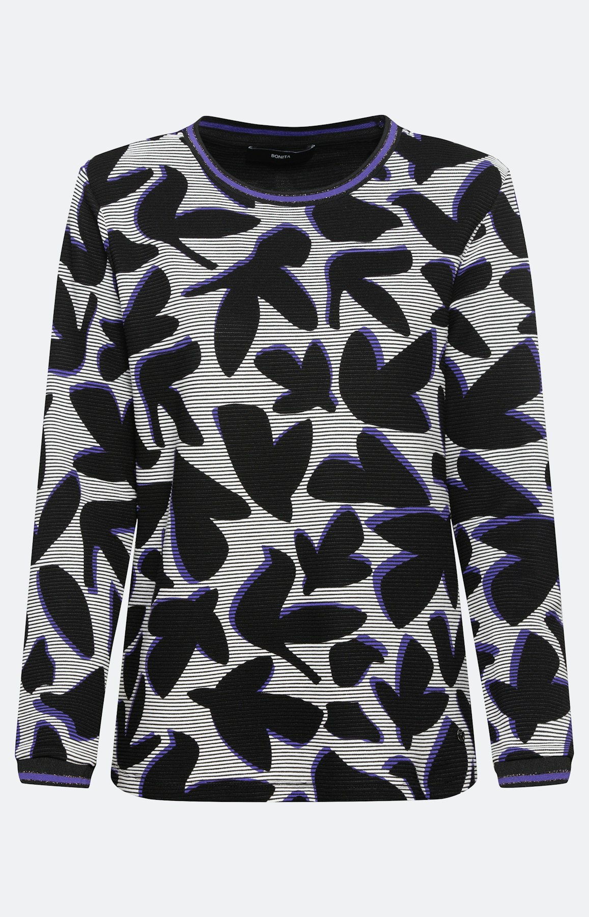 Gemustertes Sweatshirt mit Rundhals