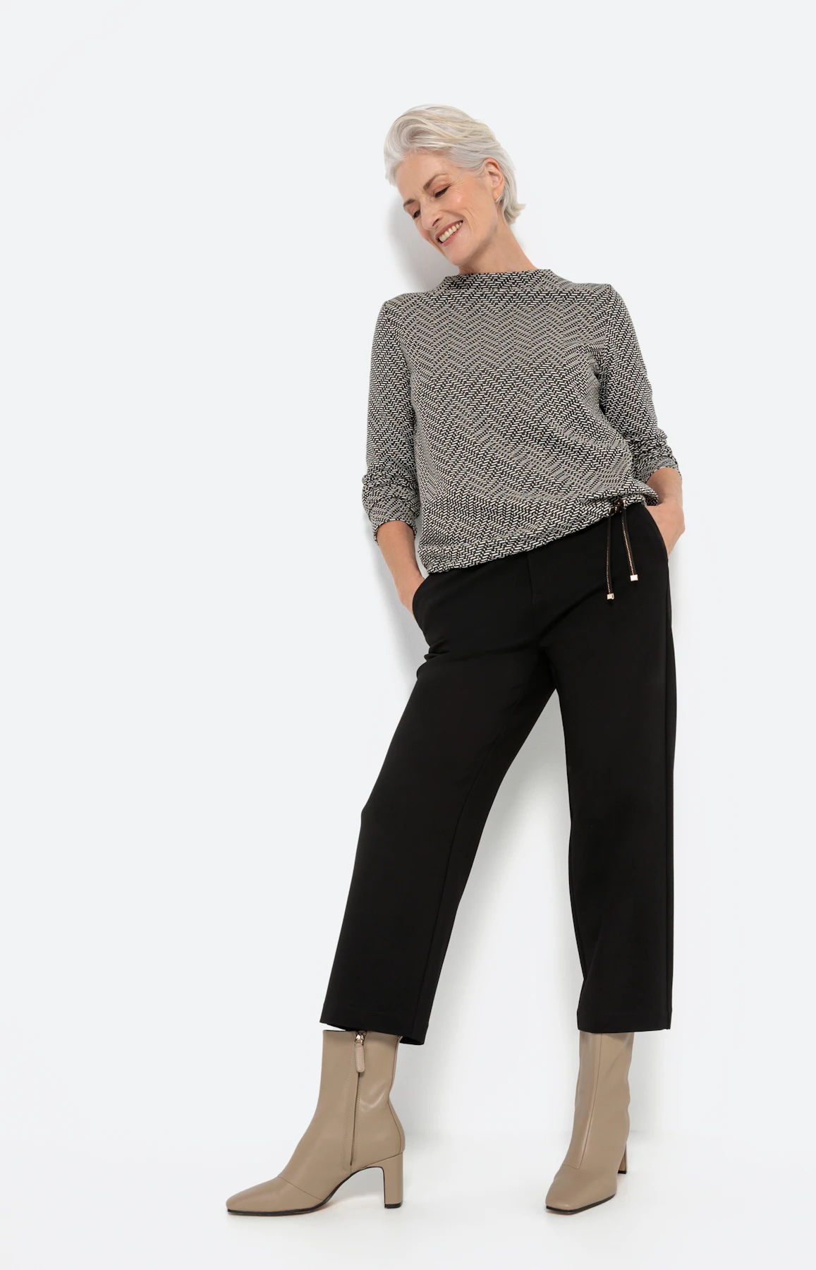 Sweatshirt mit Bindeband am Saum