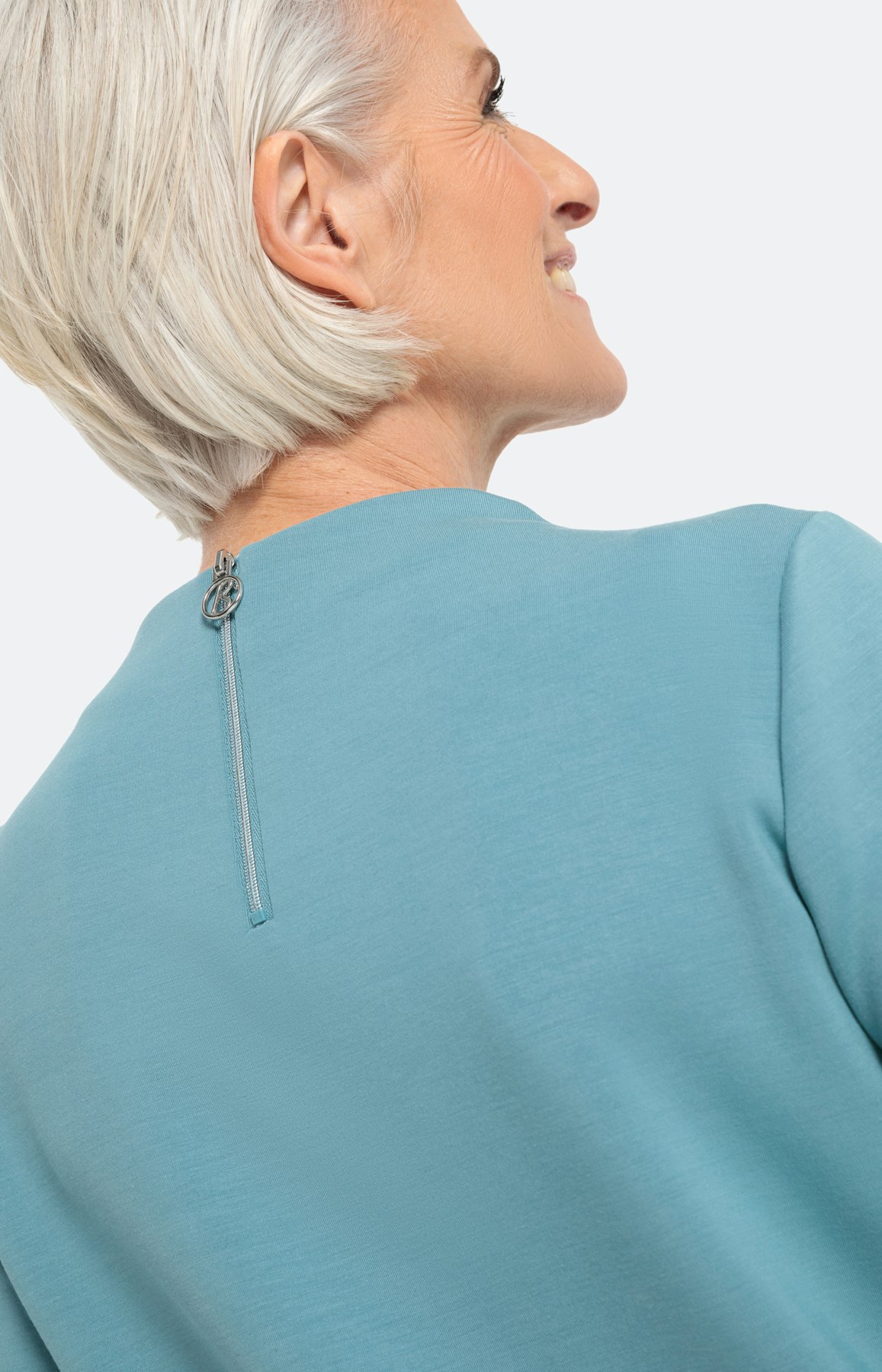 Sweatshirt in Wickeloptik