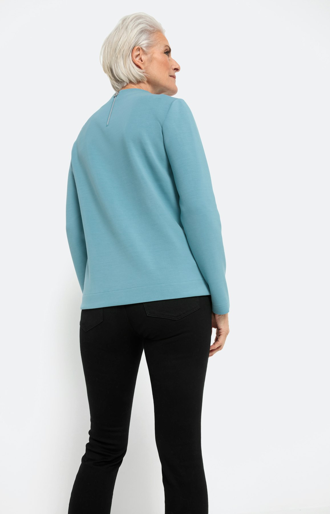 Sweatshirt in Wickeloptik