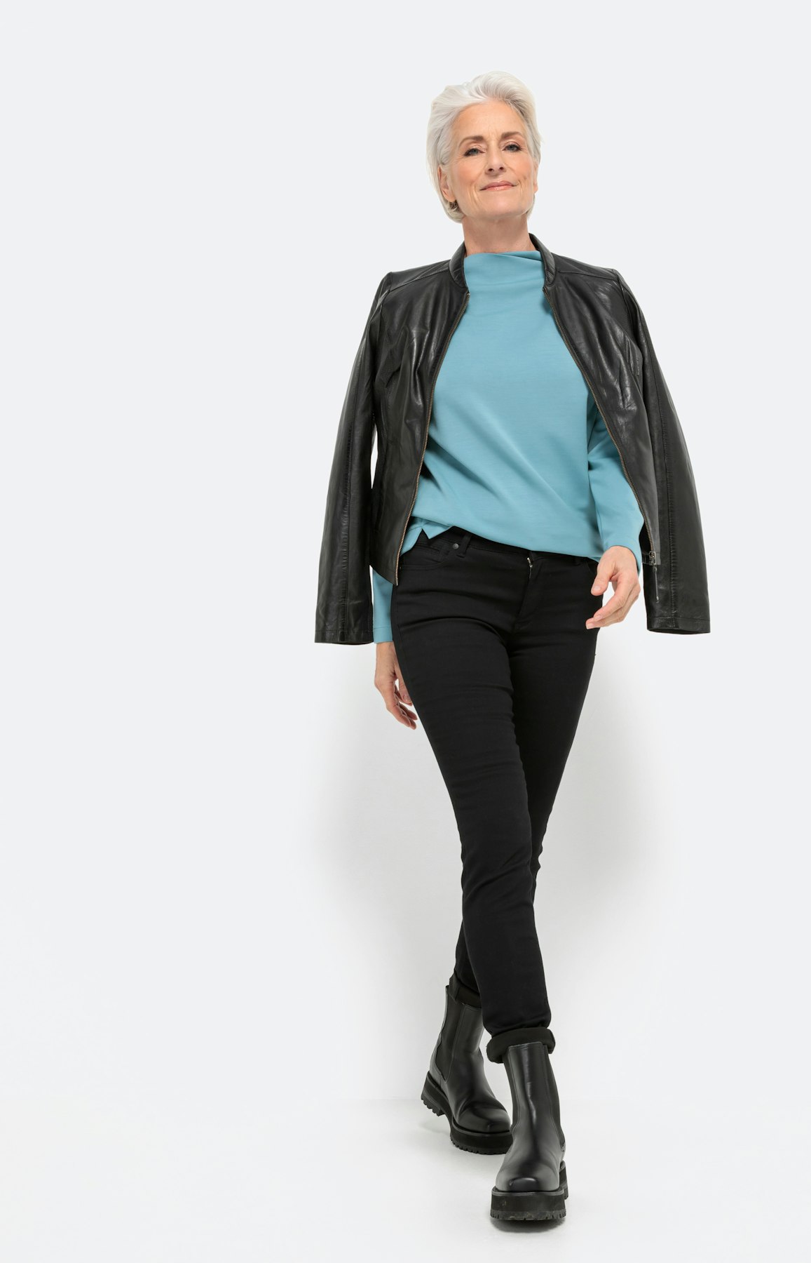 Sweatshirt in Wickeloptik