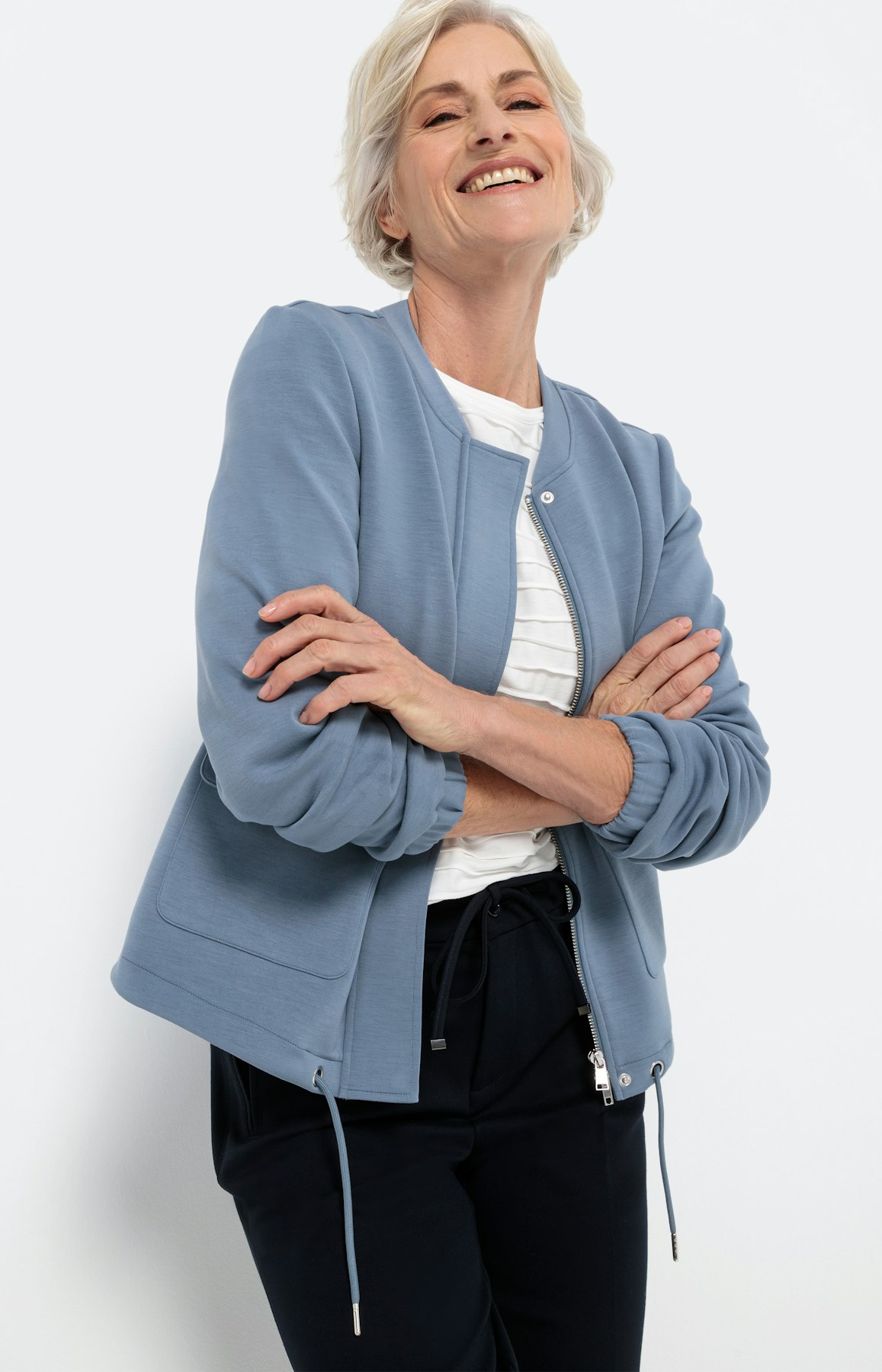 Modische Scubajacke aus weichem Sweat