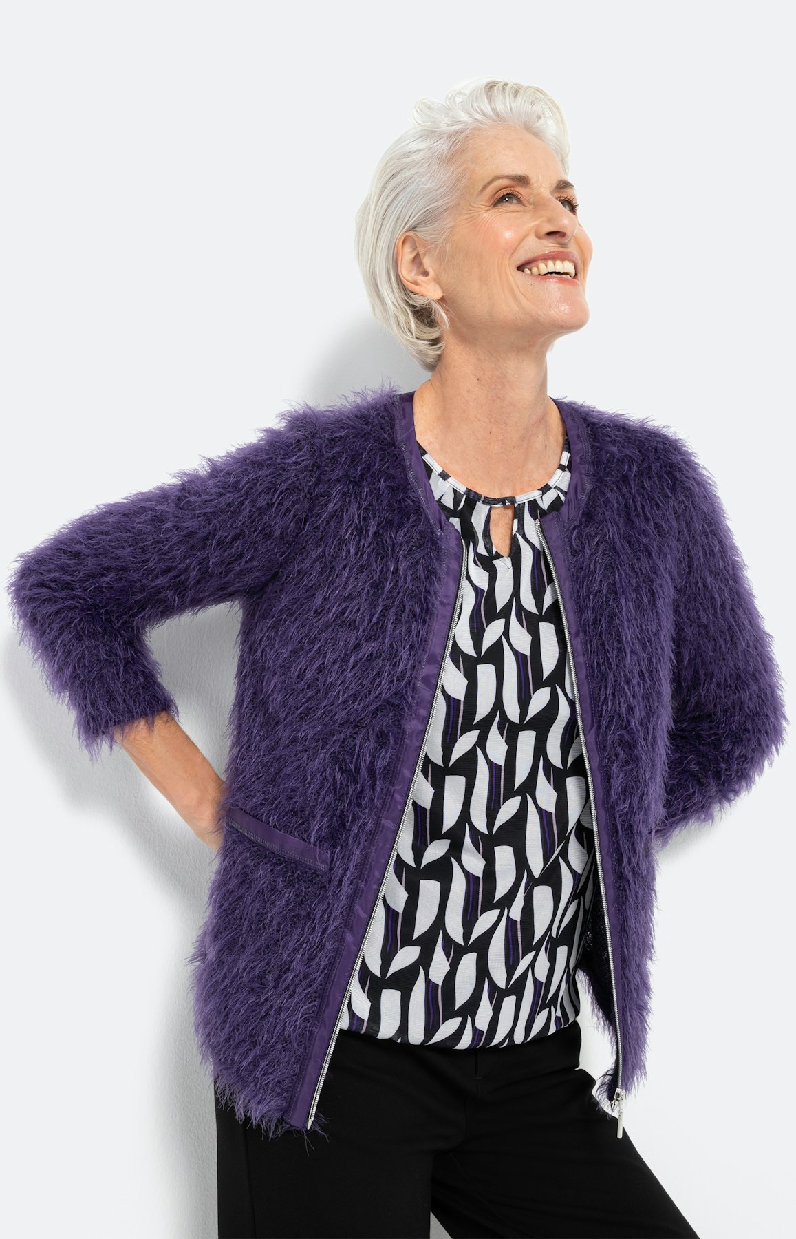 Kurze Jacke mit geradem Schnitt