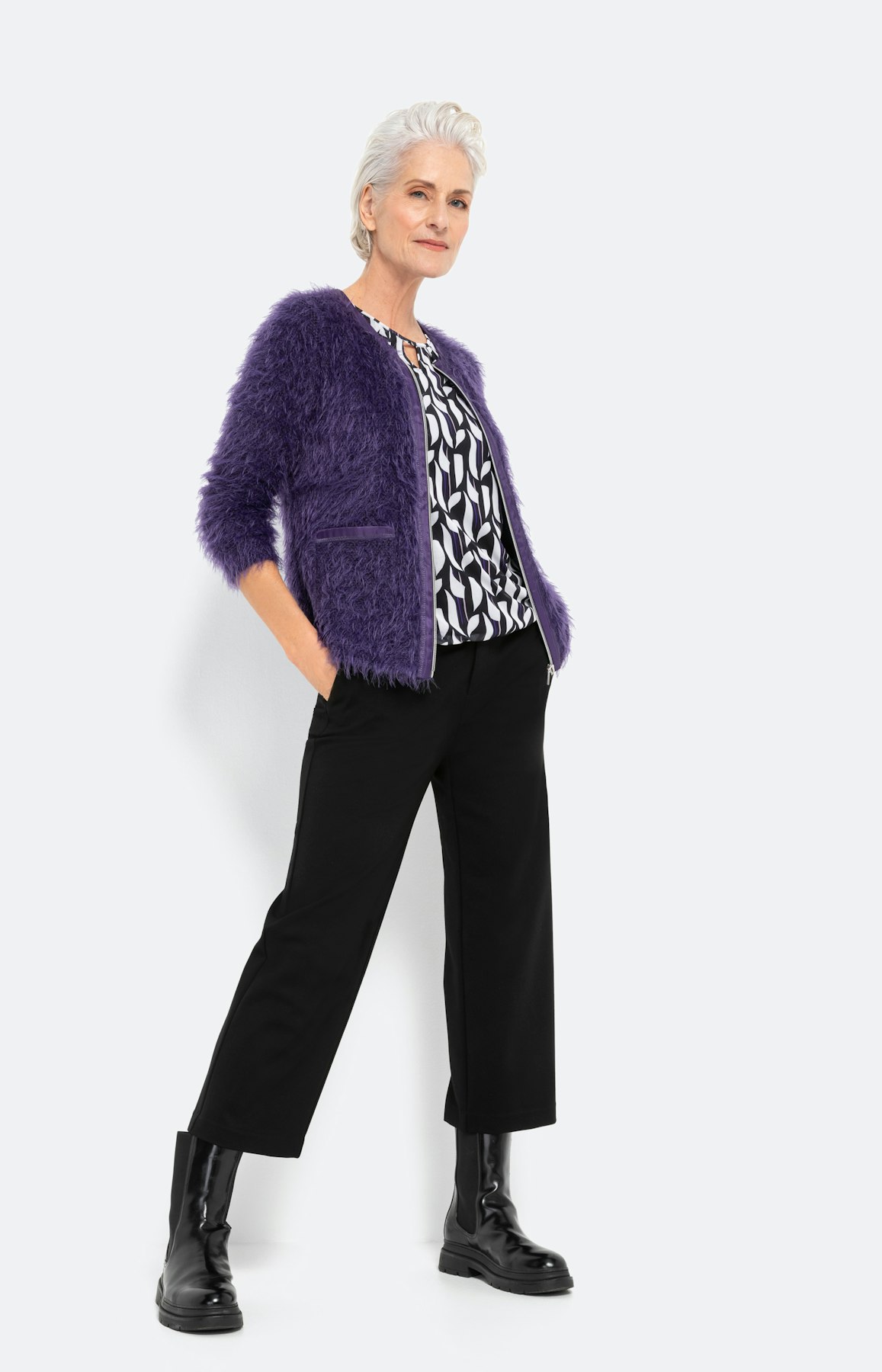 Kurze Jacke mit geradem Schnitt