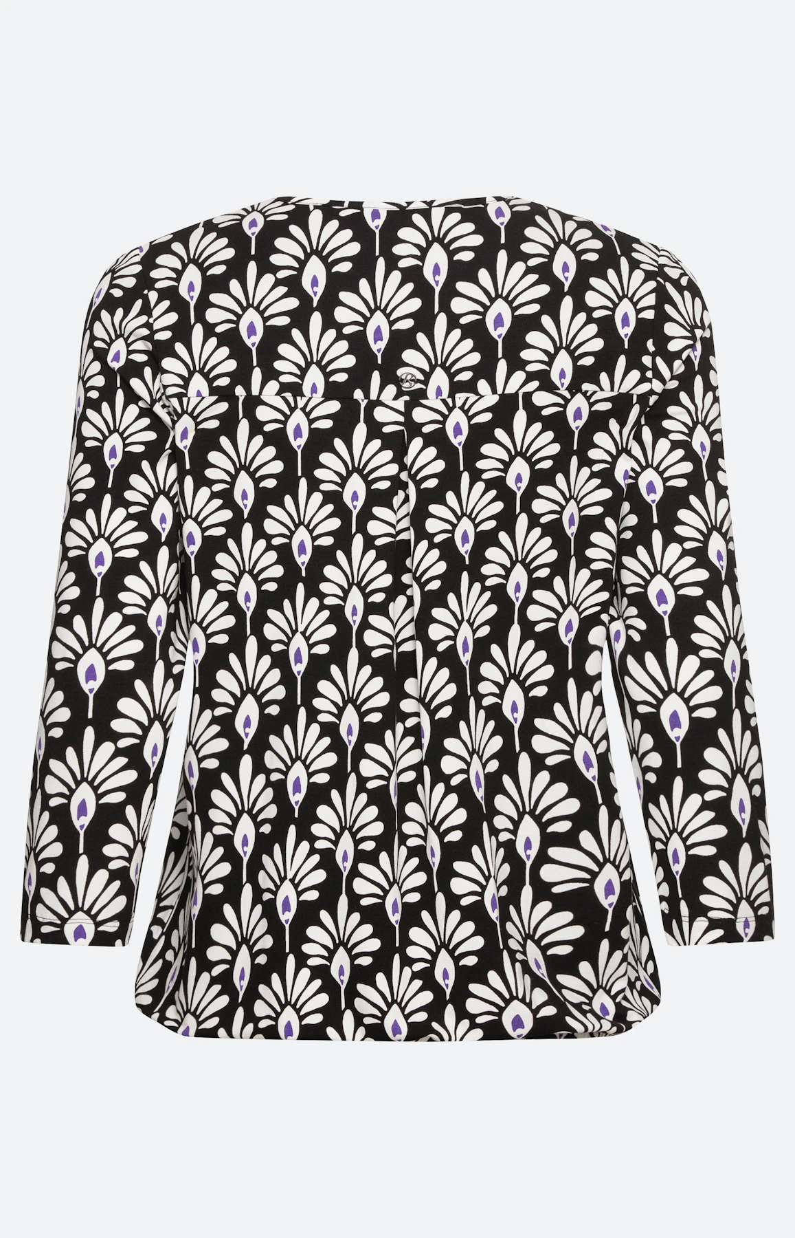 Gedessineerd shirt met elastische zoom