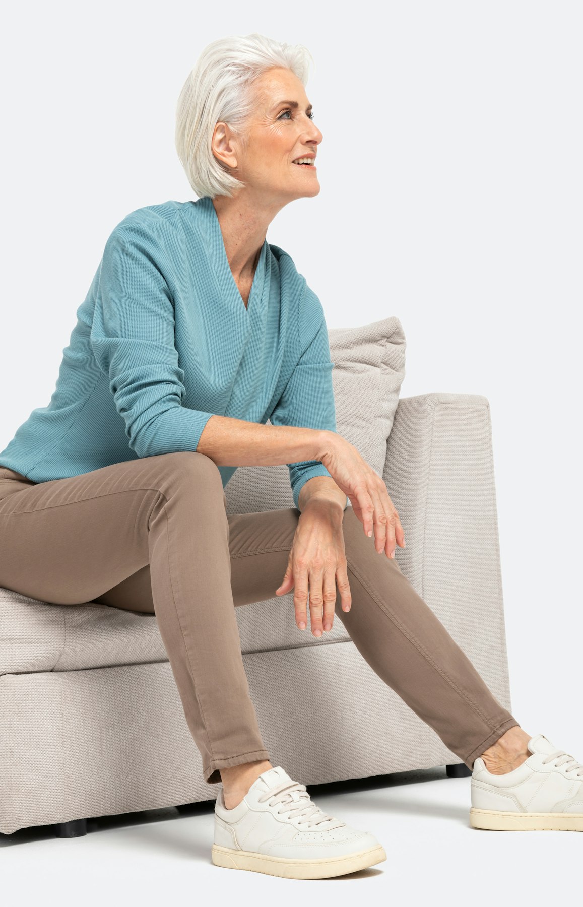 Farbige Denim-Hose mit Stretch 30inch