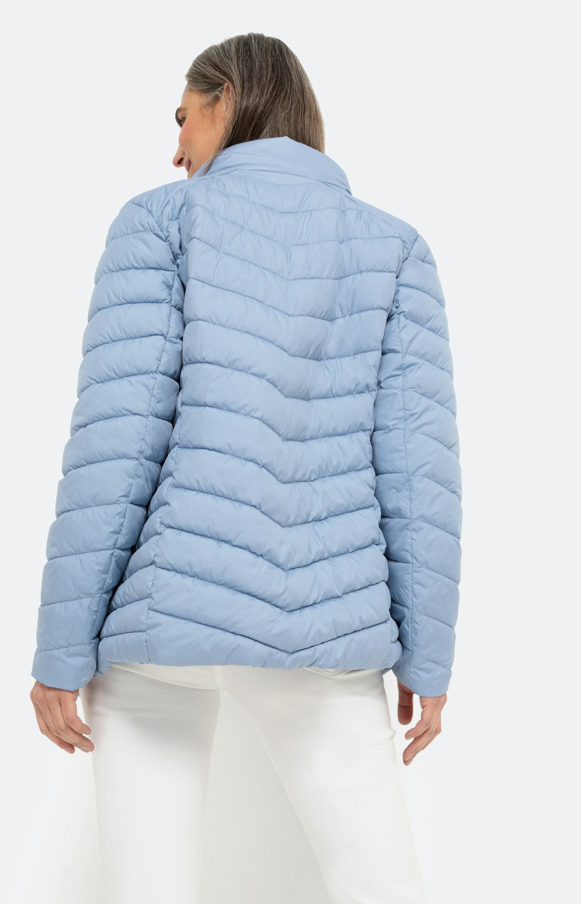 Gewatteerd jack met staande kraag