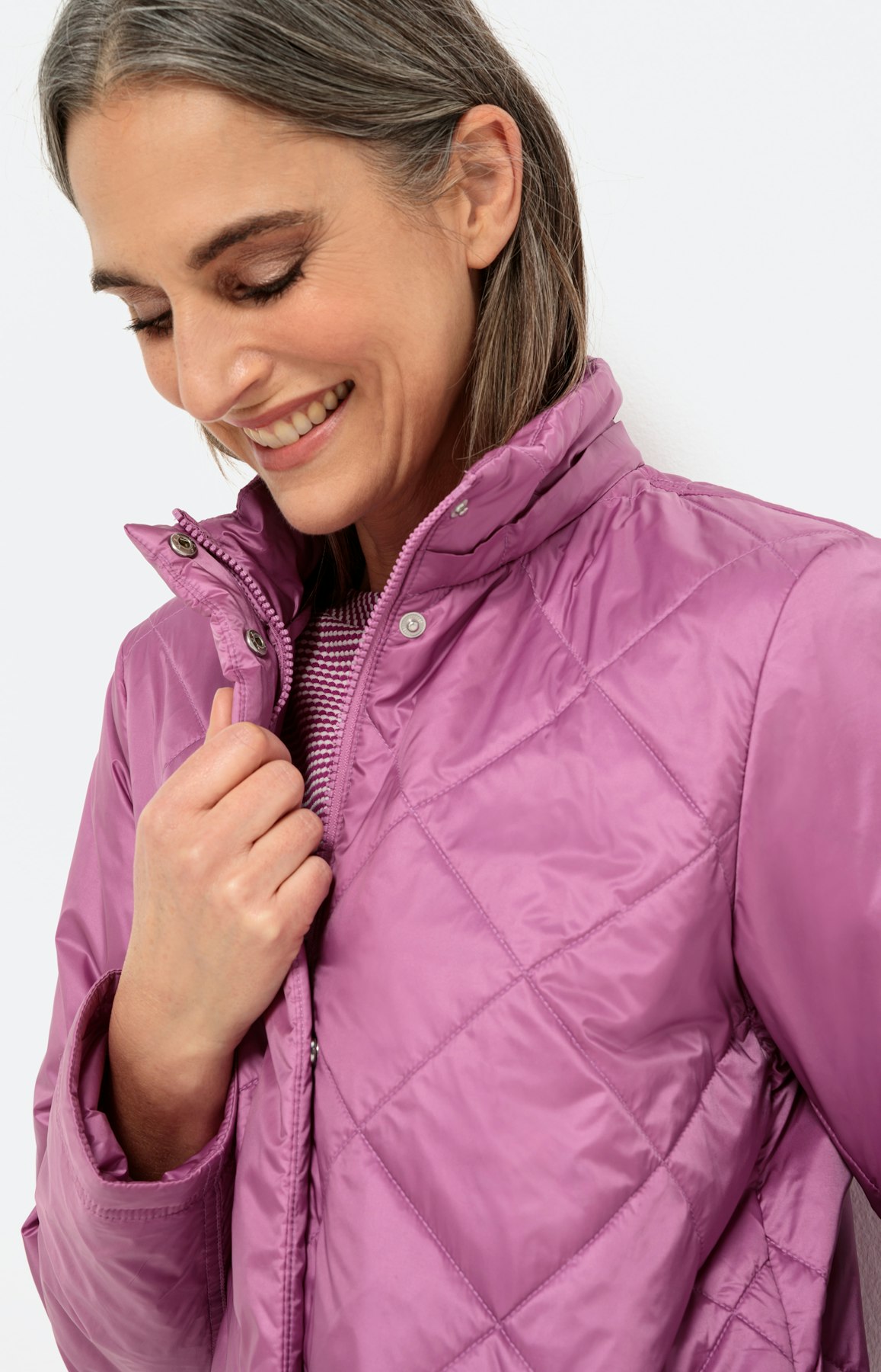 Gewatteerde jas met afneembare capuchon