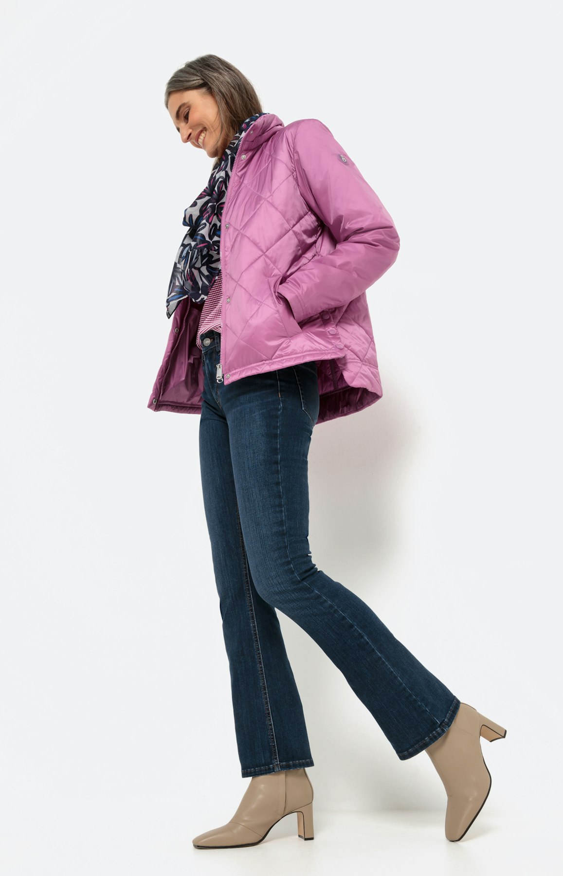 Gewatteerde jas met afneembare capuchon