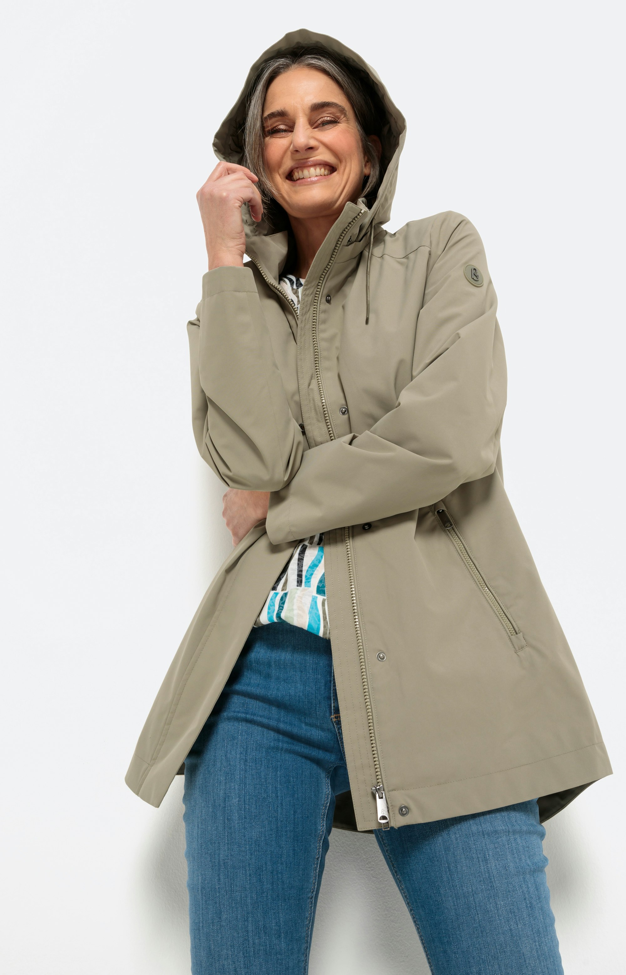 Parka mit abnehmbarer Kapuze und verdecktem Zipper – Bonita