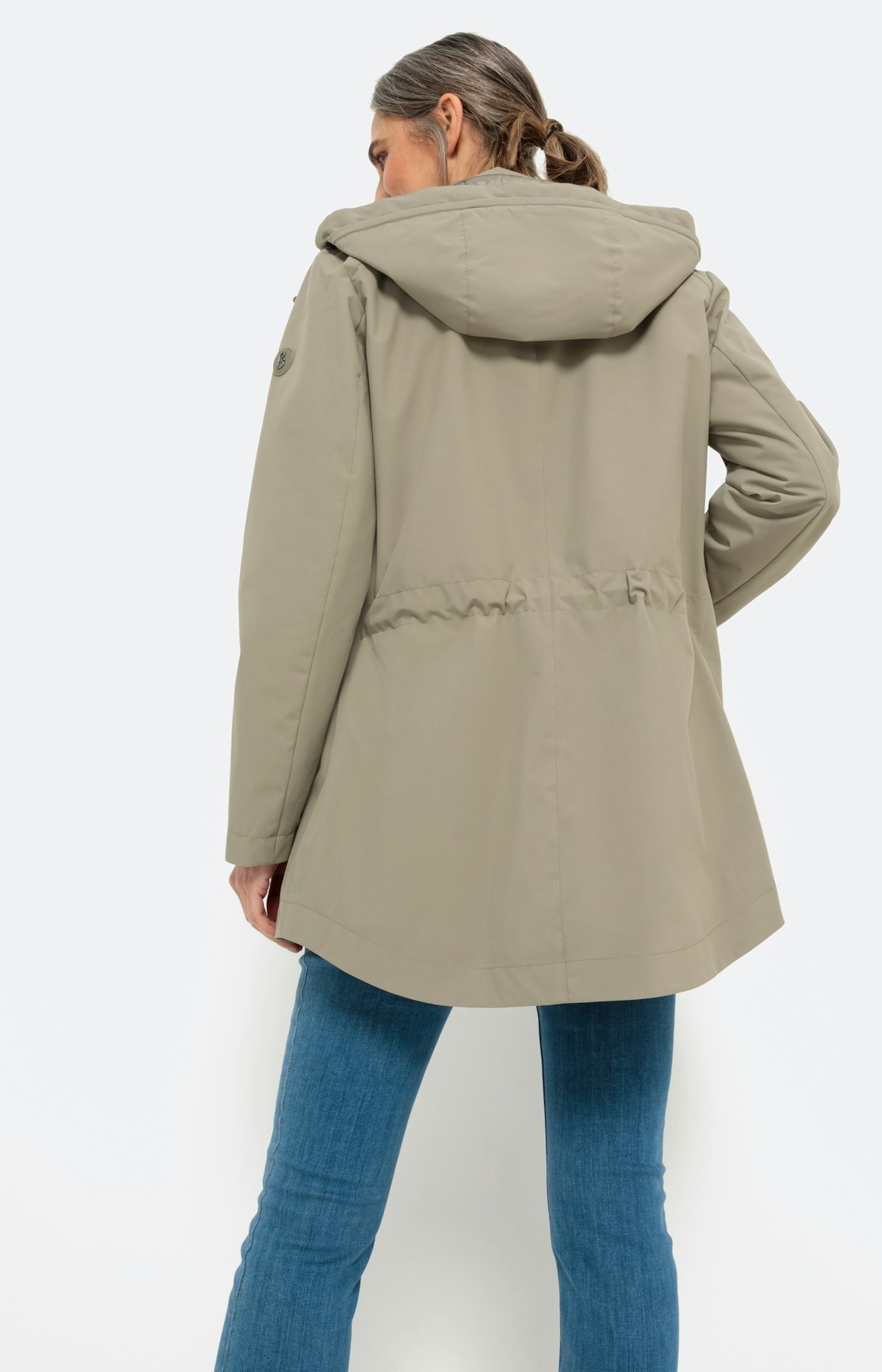 Sommerjacke mit Kapuze, khaki