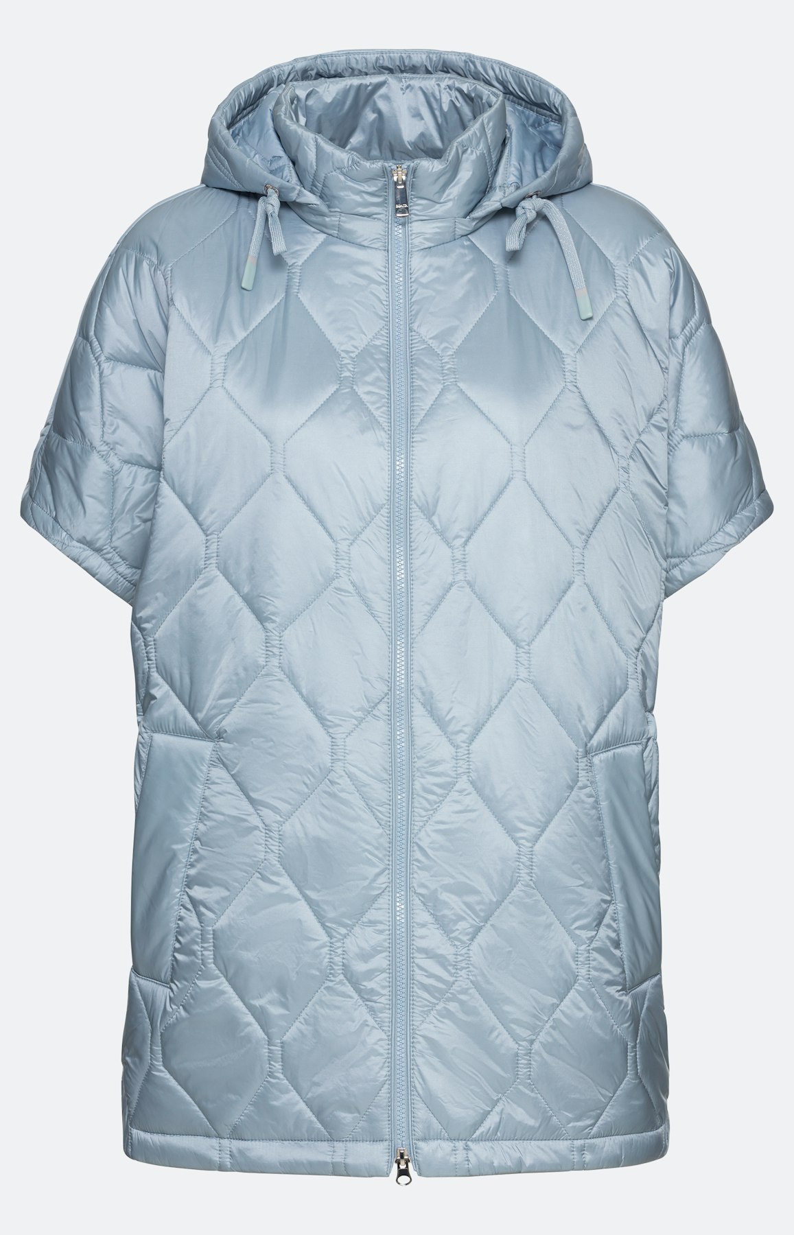 Gestikte poncho met korte mouwen