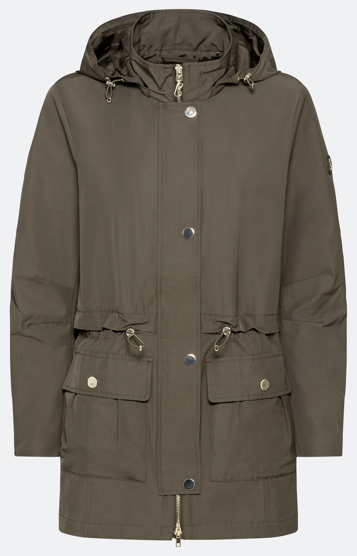 Parka jas met optionele capuchon, olive
