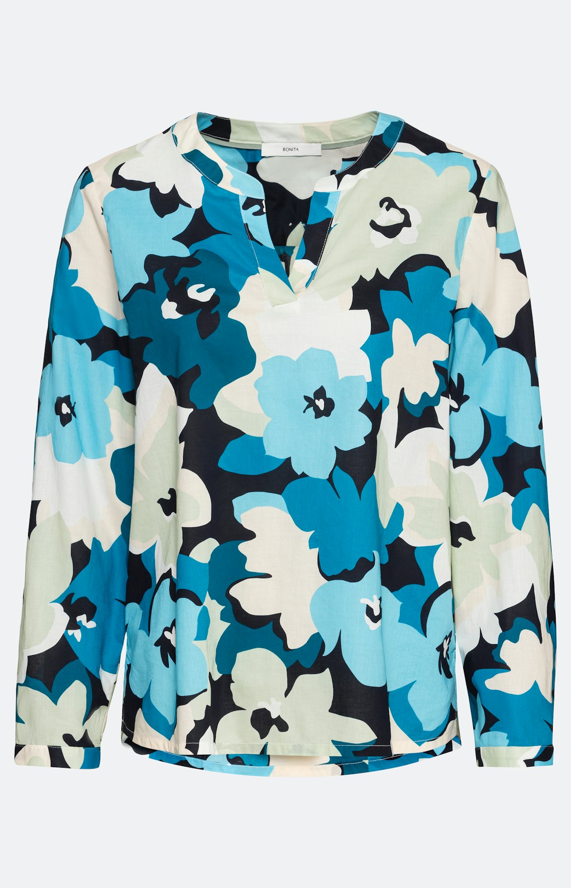 Blouse met lange mouwen van cotton voile