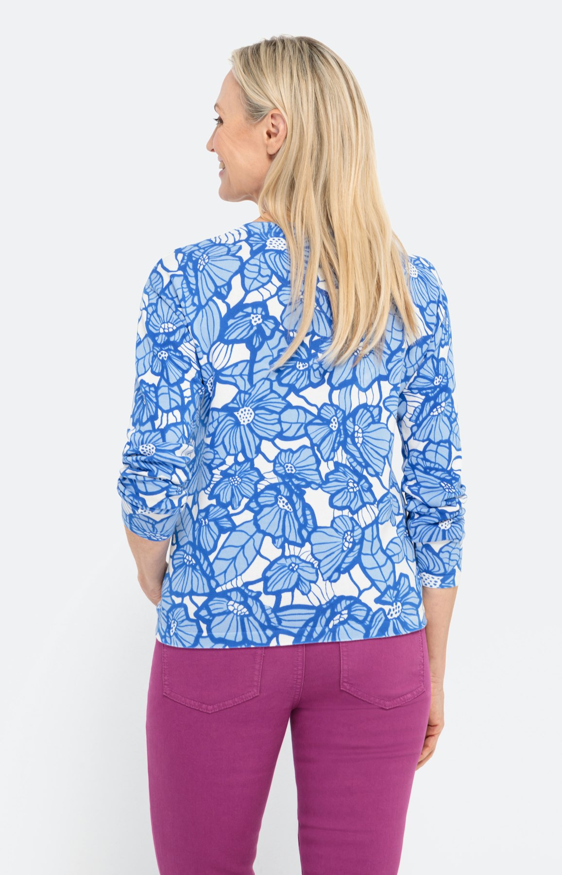 Trui met lange mouwen en bloemenprint