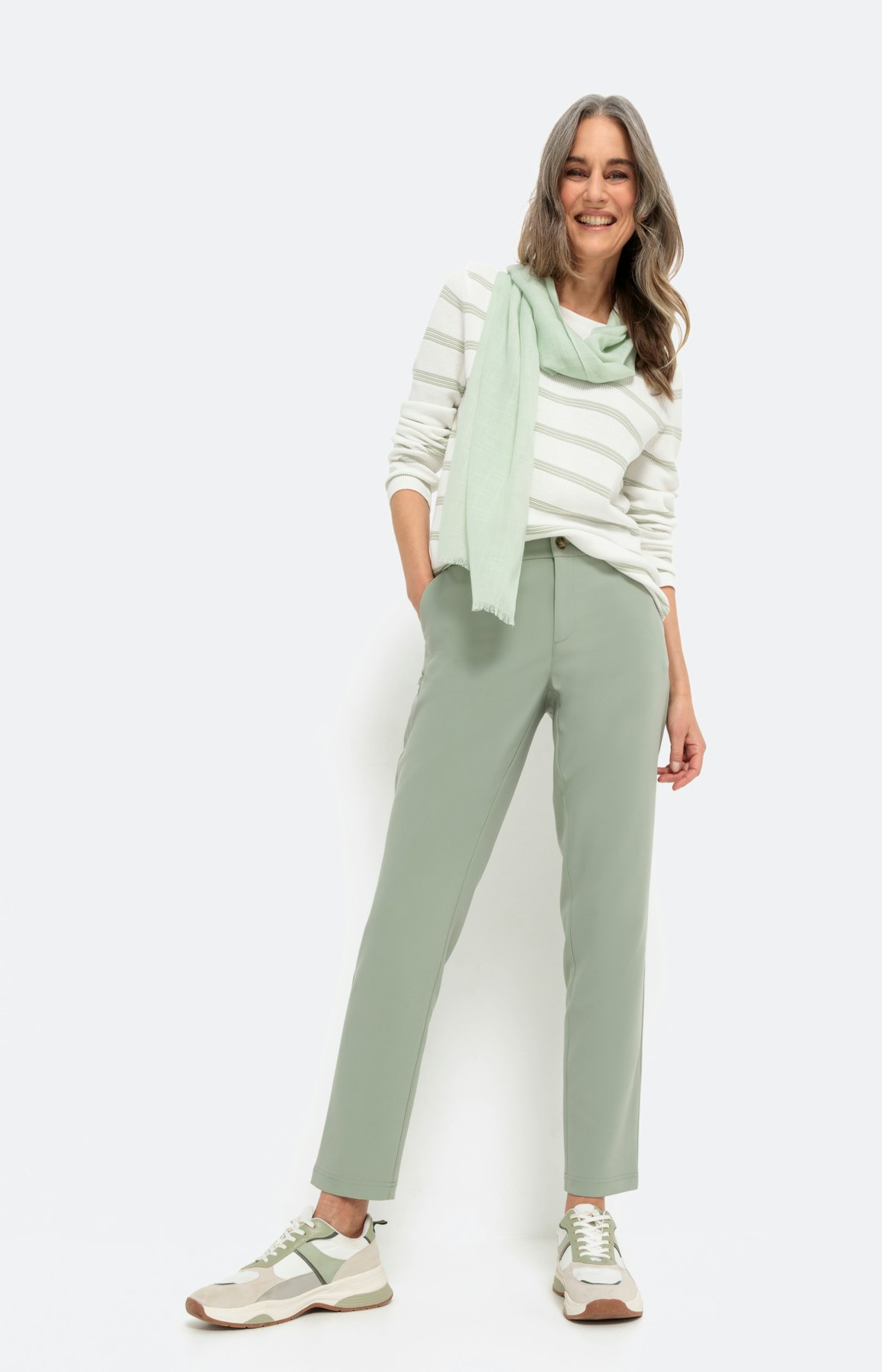 Gestreepte trui met lange mouwen