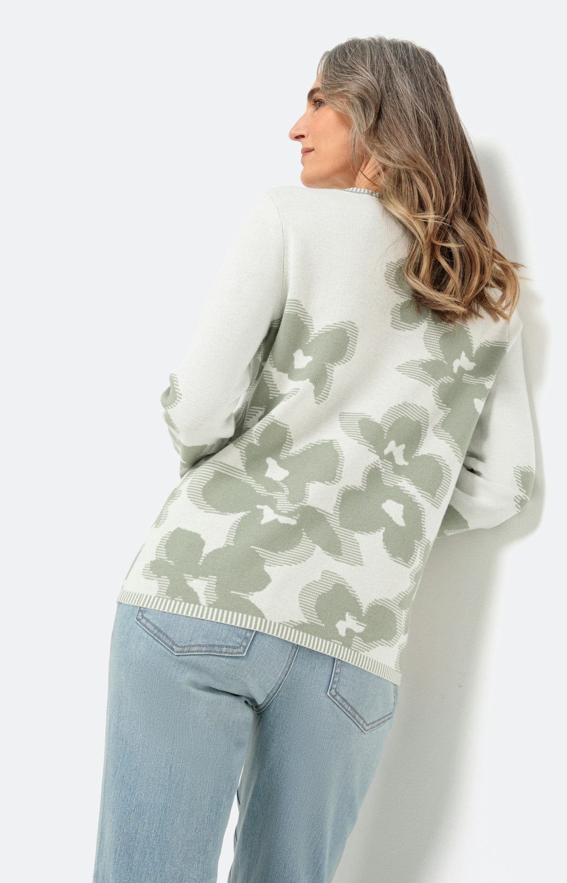 Trui met lange mouwen in jacquardbreisel