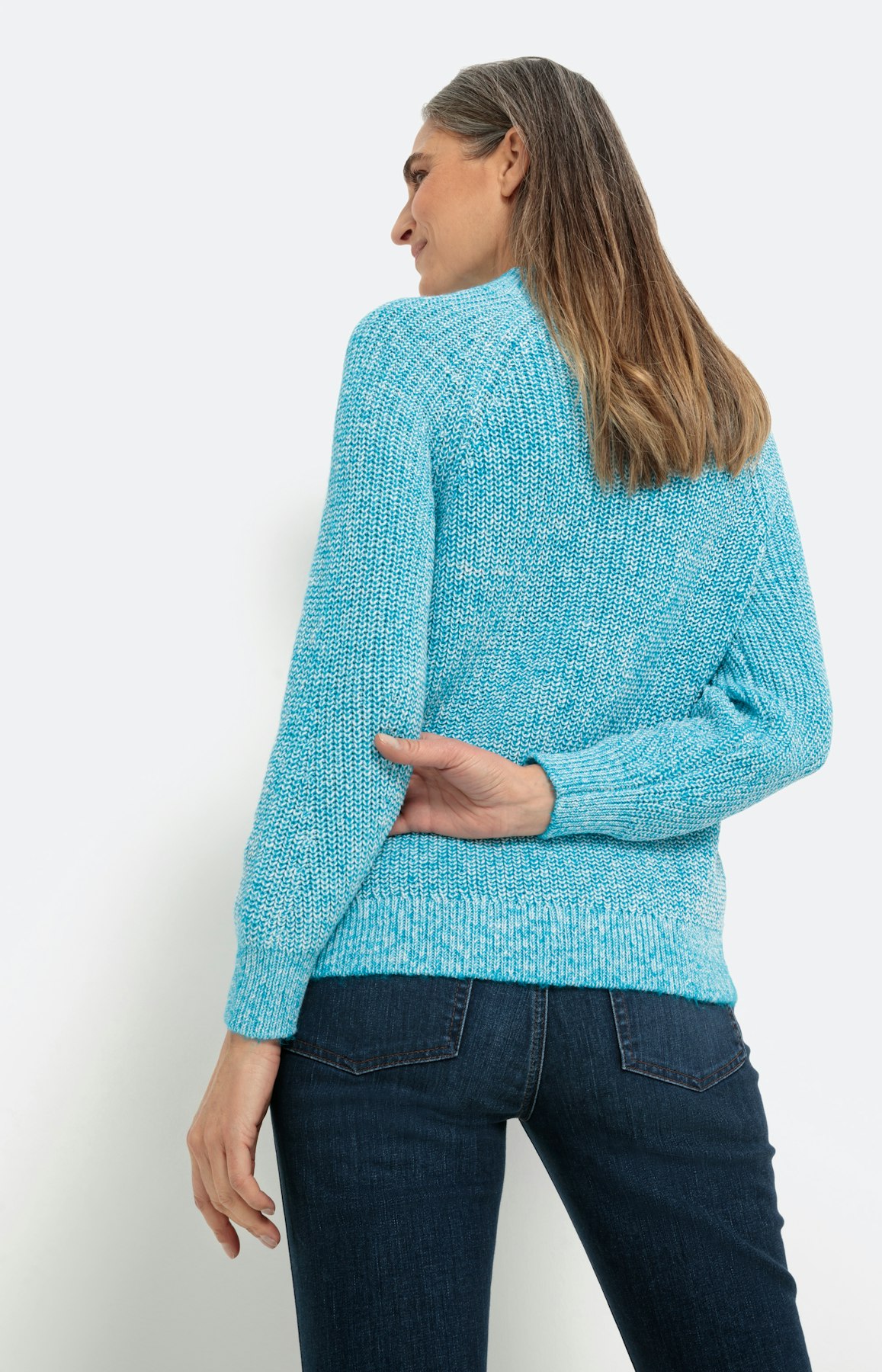 Trui met lange mouwen en opstaande kraag