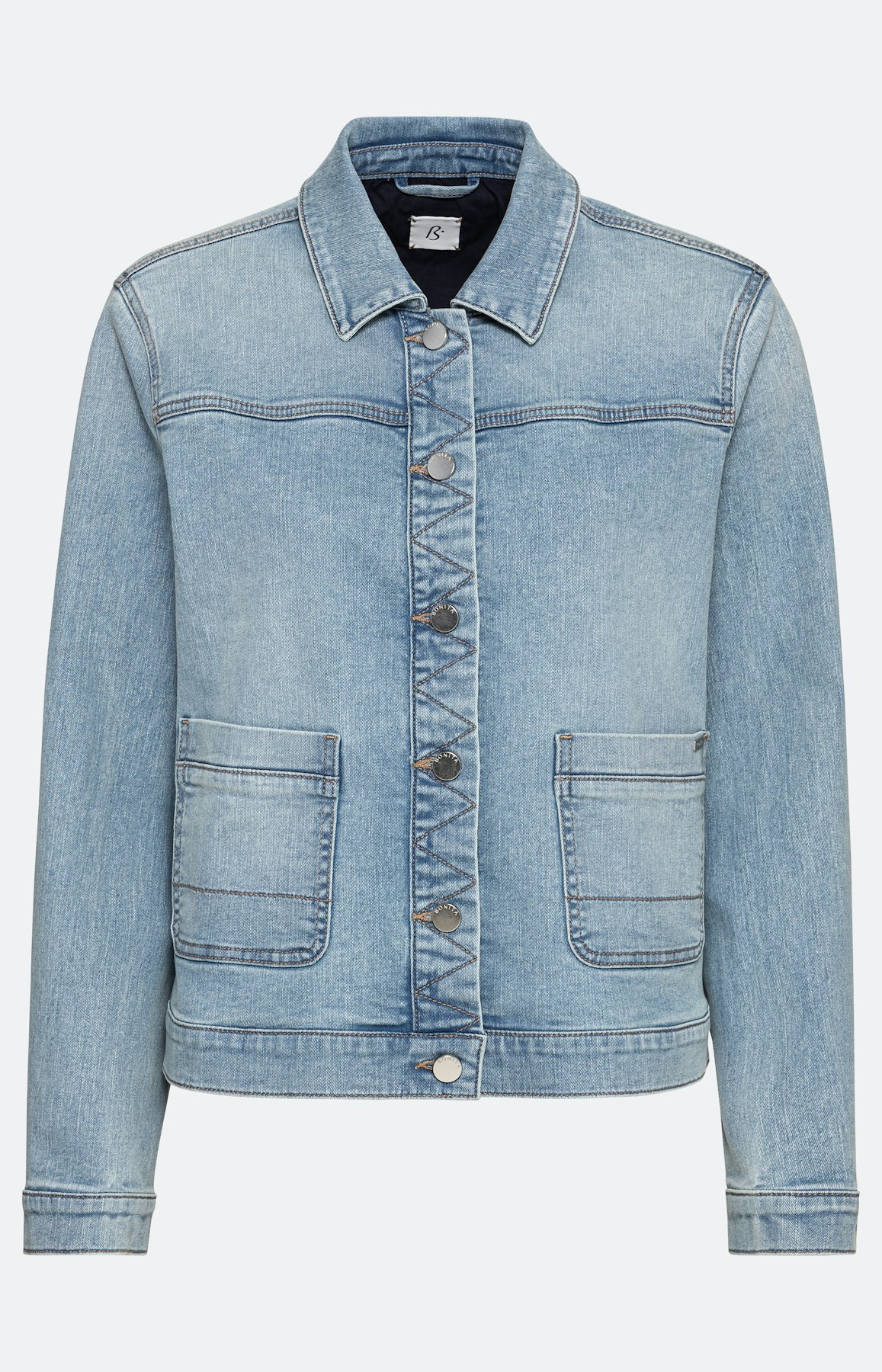 Jeansjack met opgestikte zakken