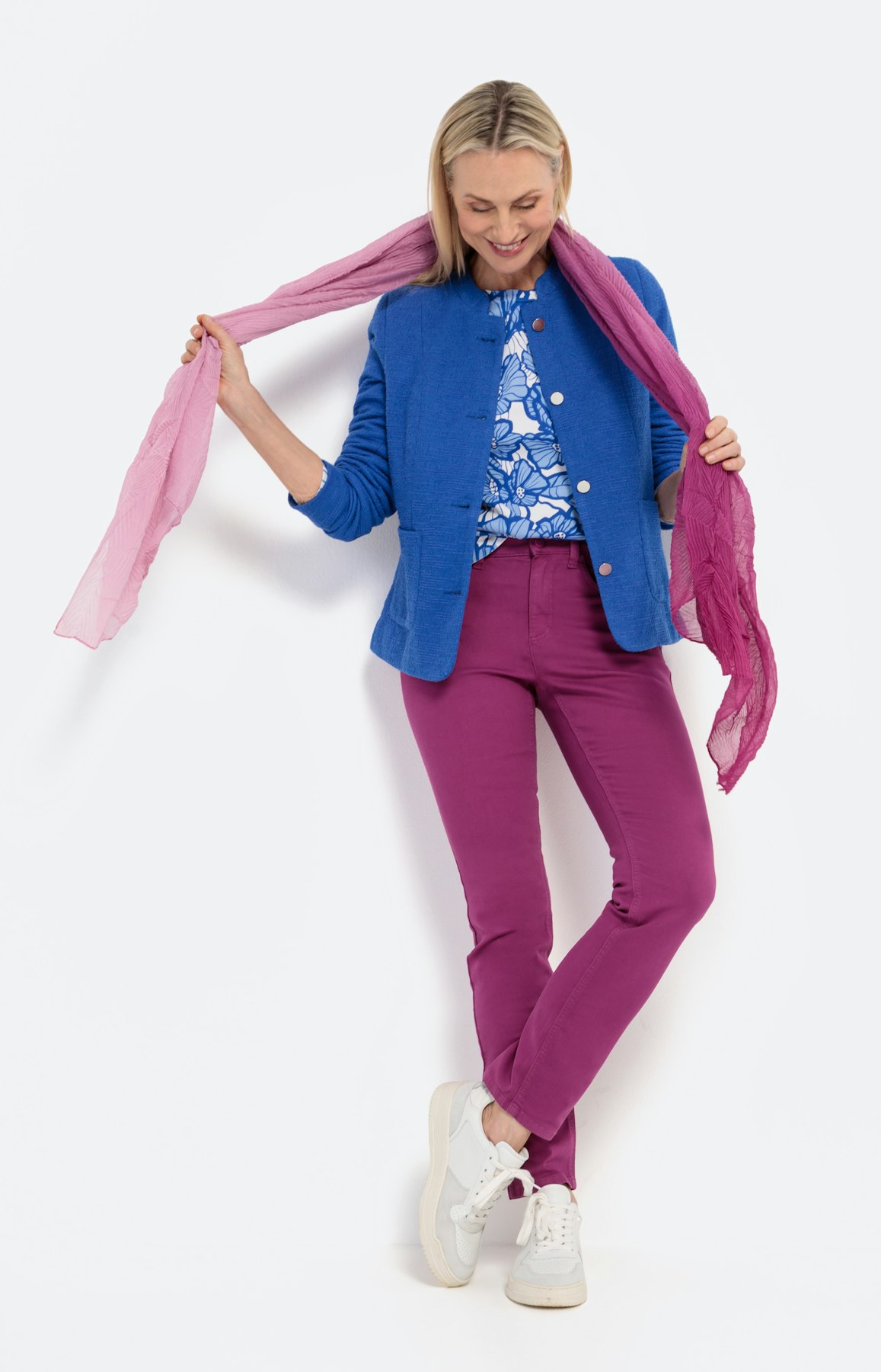 Blazer met een opstaande kraag