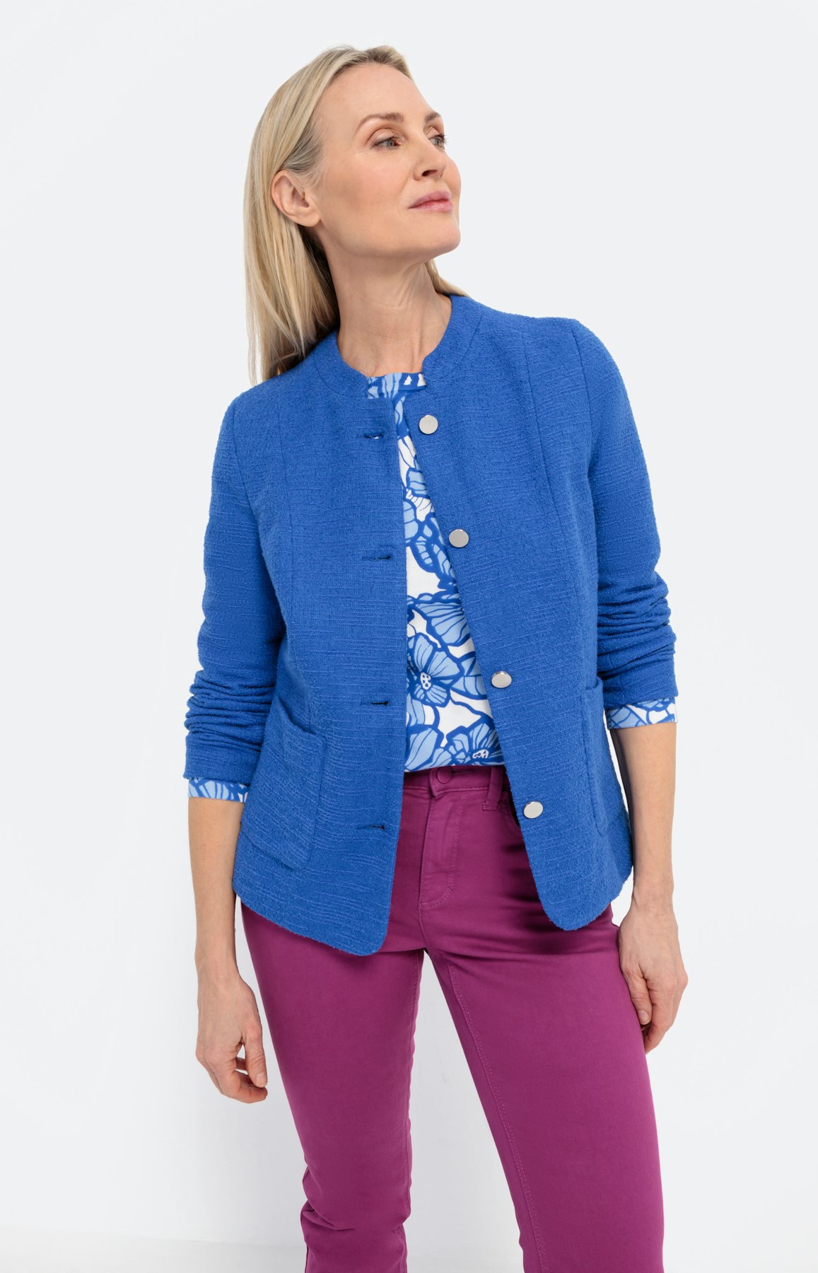 Blazer met een opstaande kraag