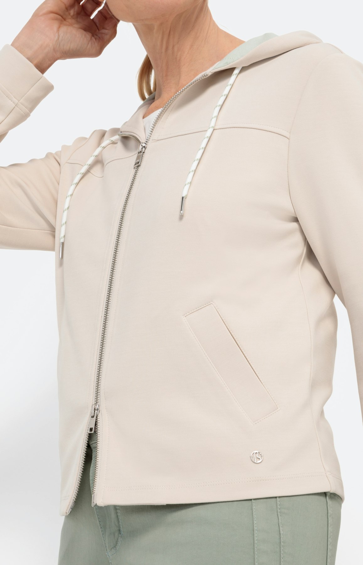 Scuba-Jacke mit Kontrast-Detail