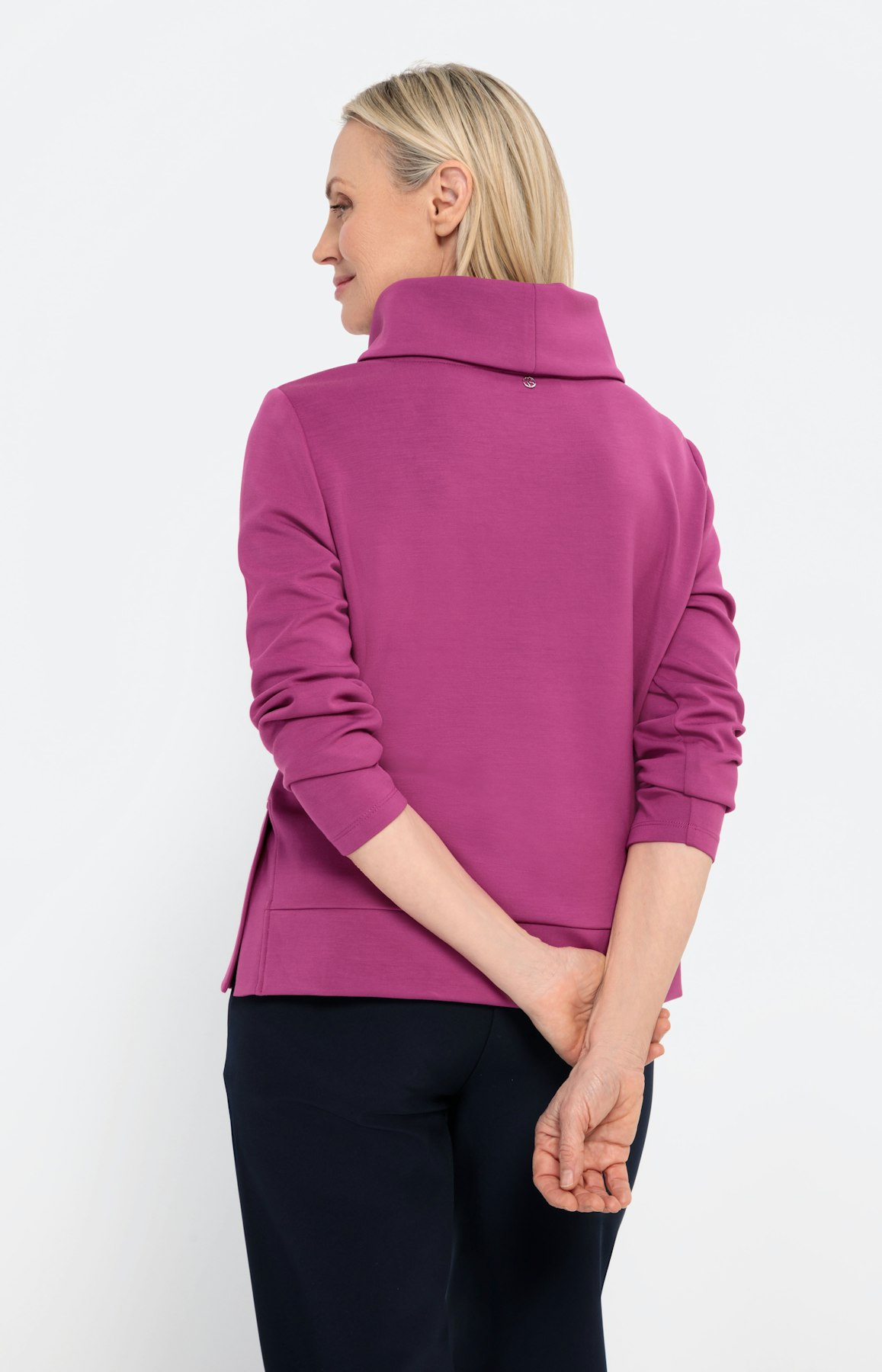 Langarm-Sweatshirt mit Rollkragen