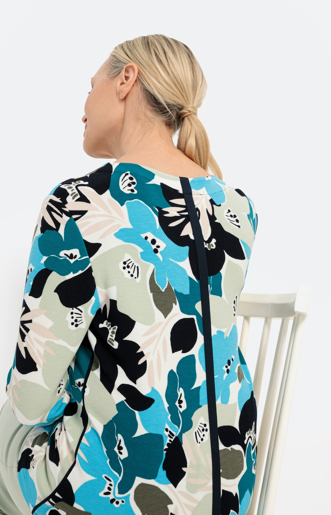 Geblümtes Shirt mit 3/4-Ärmel