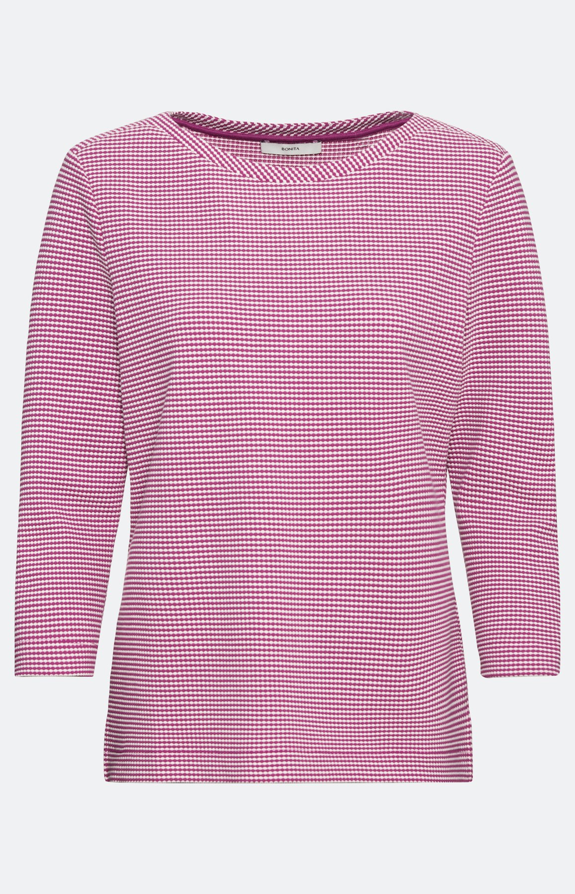 Gestructureerd sweatshirt met 3/4-mouwen