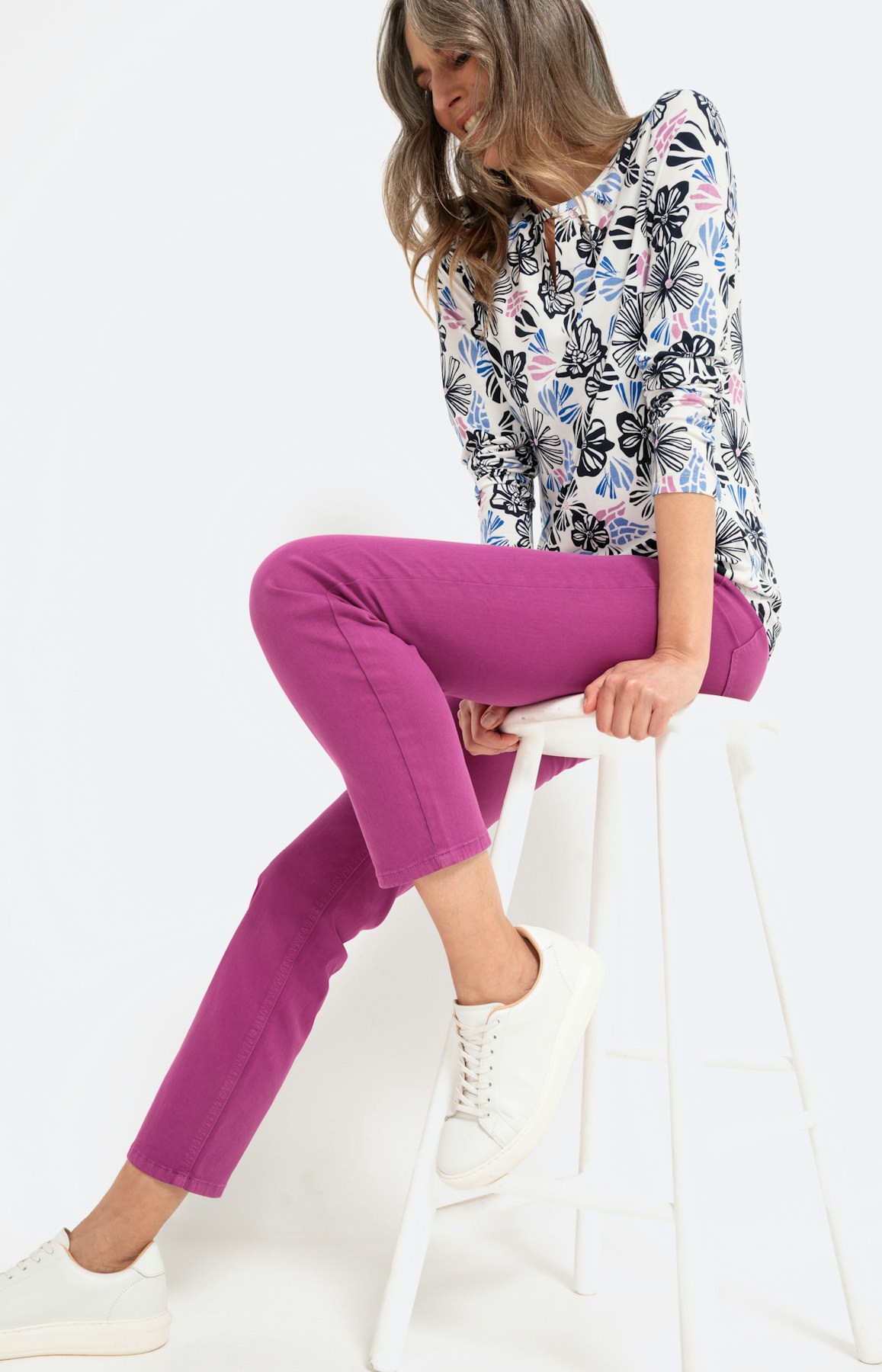 Blumenshirt mit langen Arm