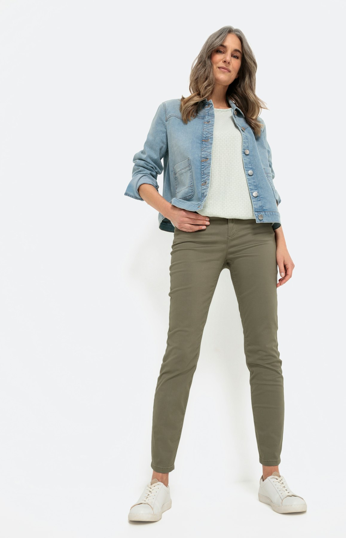 Gestructureerd shirt met 3/4-mouwen