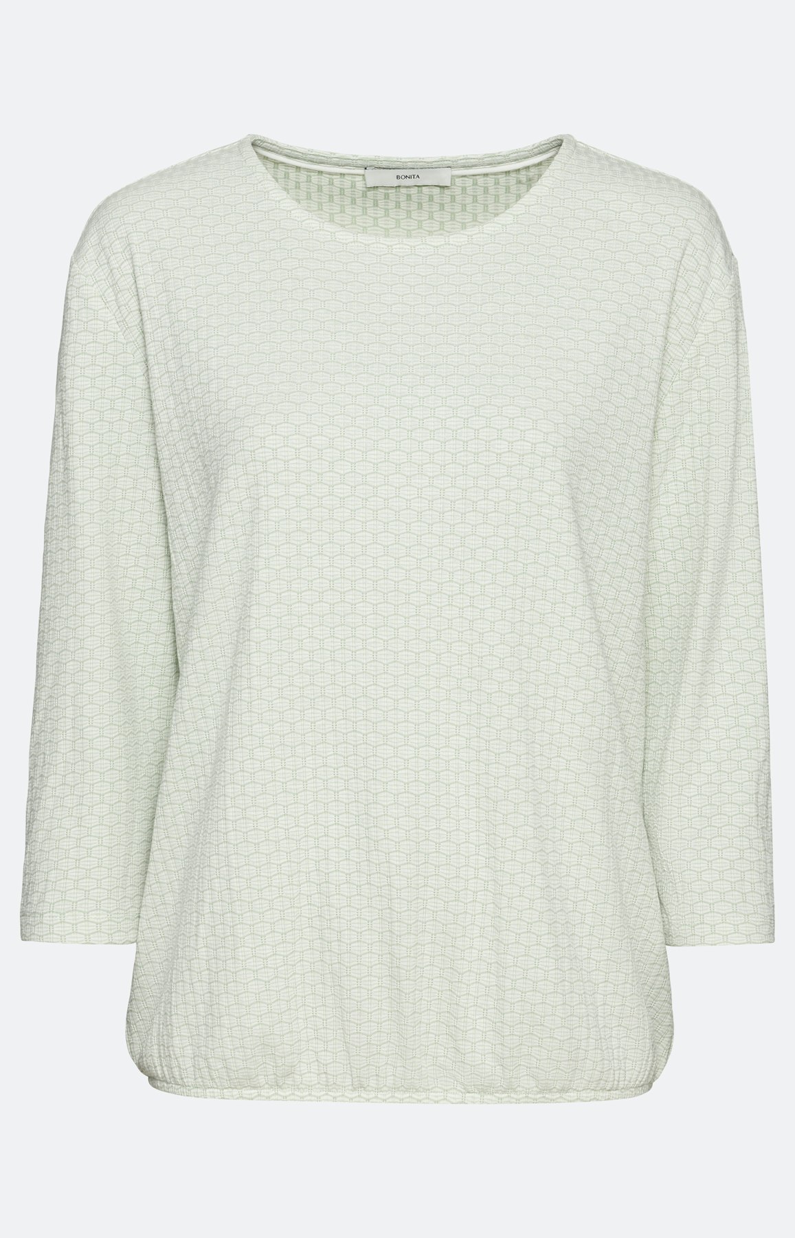 Gestructureerd shirt met 3/4-mouwen