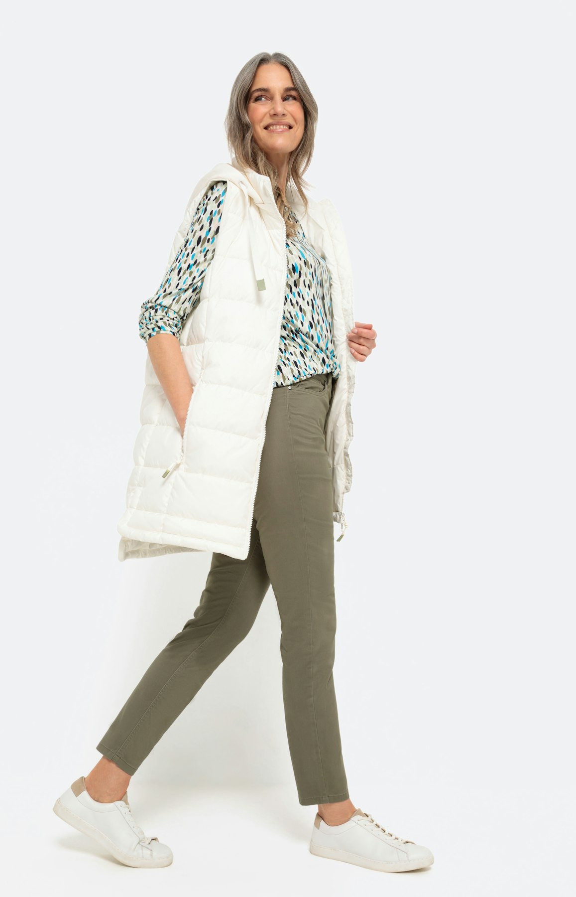 Shirt met lange mouwen en minimal-print