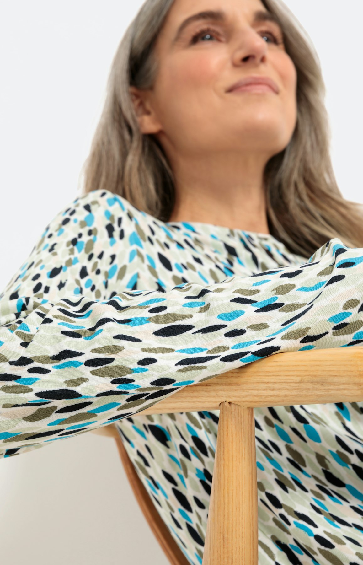 Shirt met lange mouwen en minimal-print