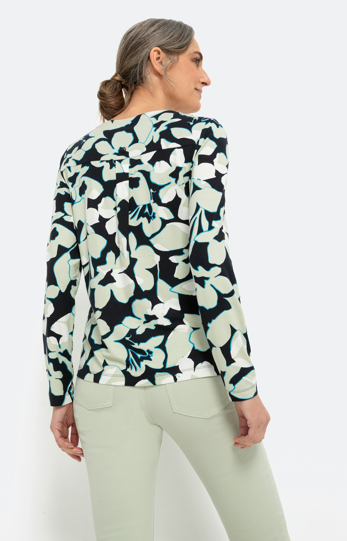 Shirt met oogje en lange mouwen