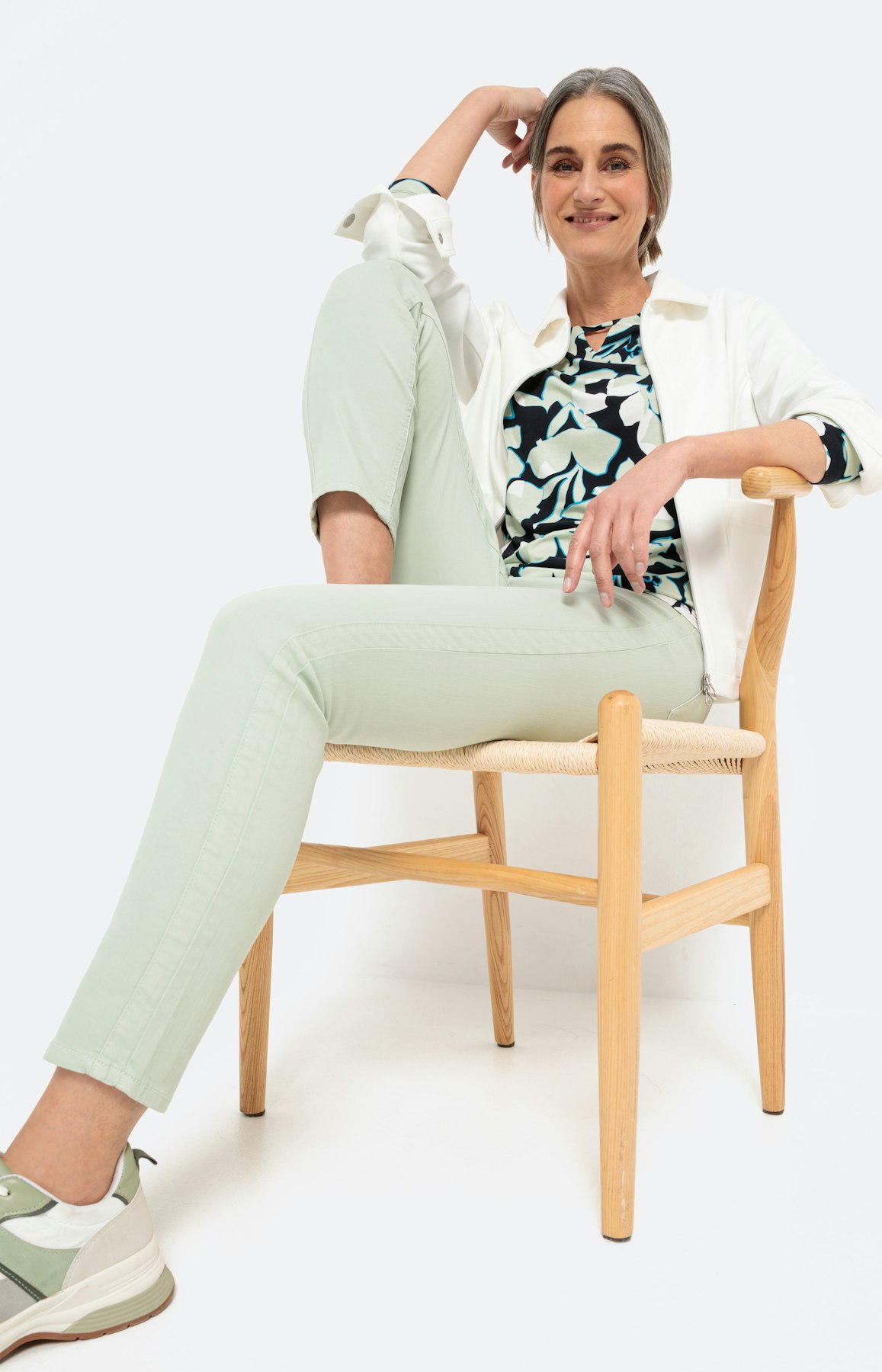 Shirt met oogje en lange mouwen