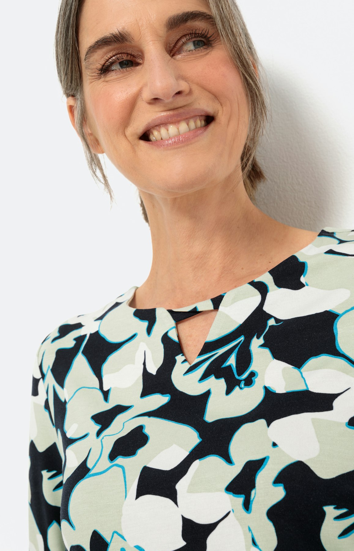 Shirt met oogje en lange mouwen