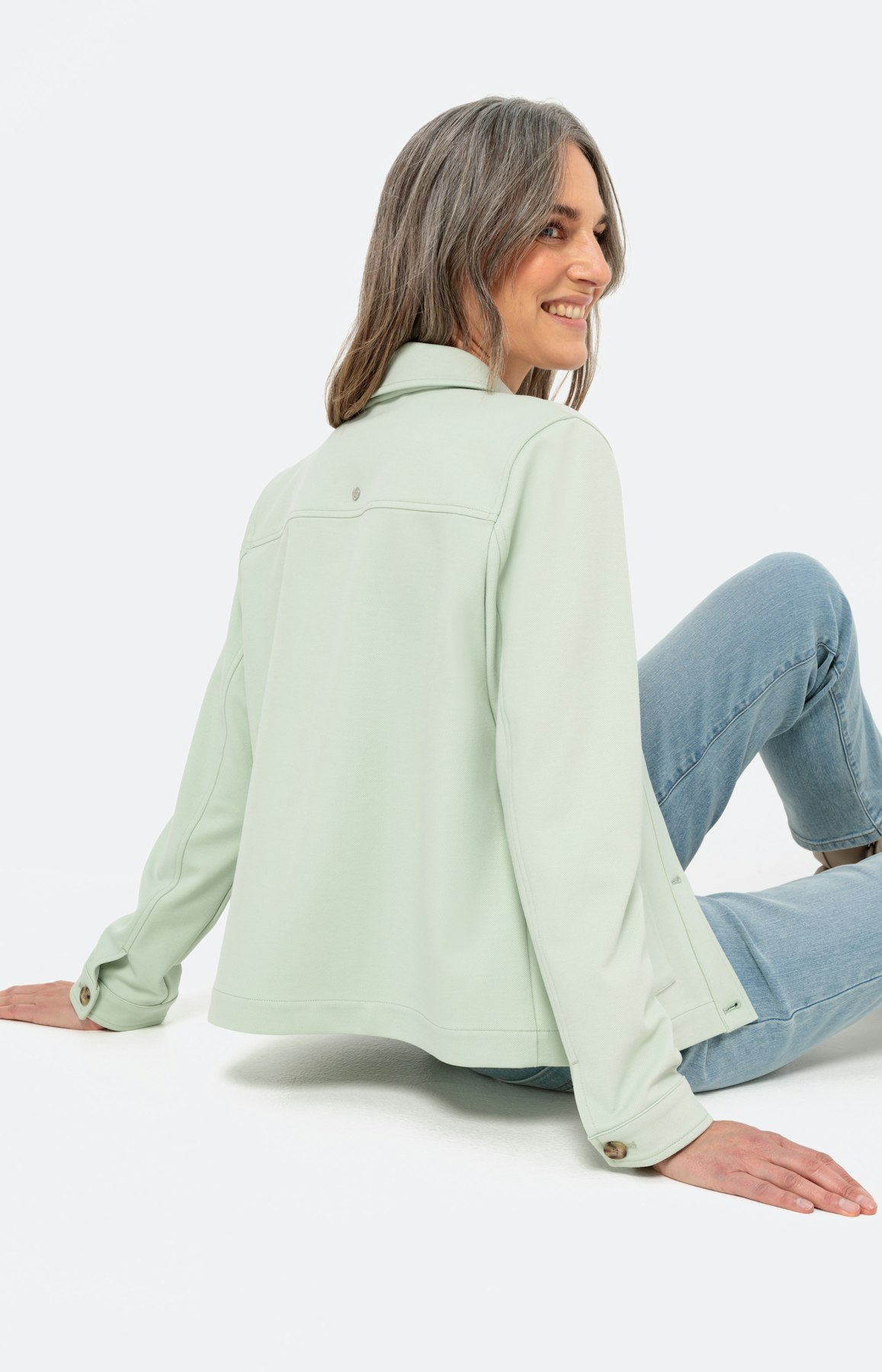 Overhemdjasje van jersey-twill