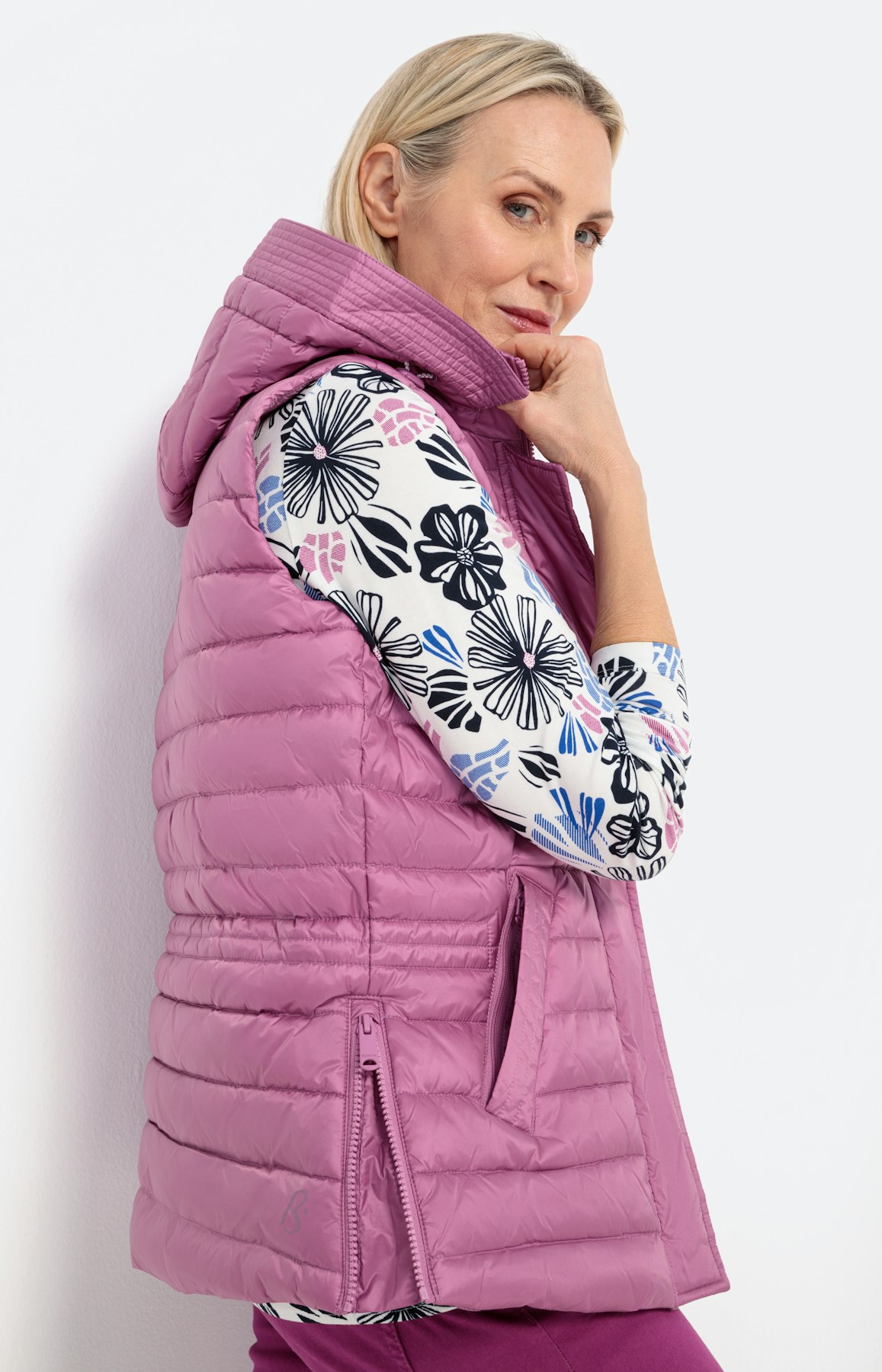 Bodywarmer met zijsplitten